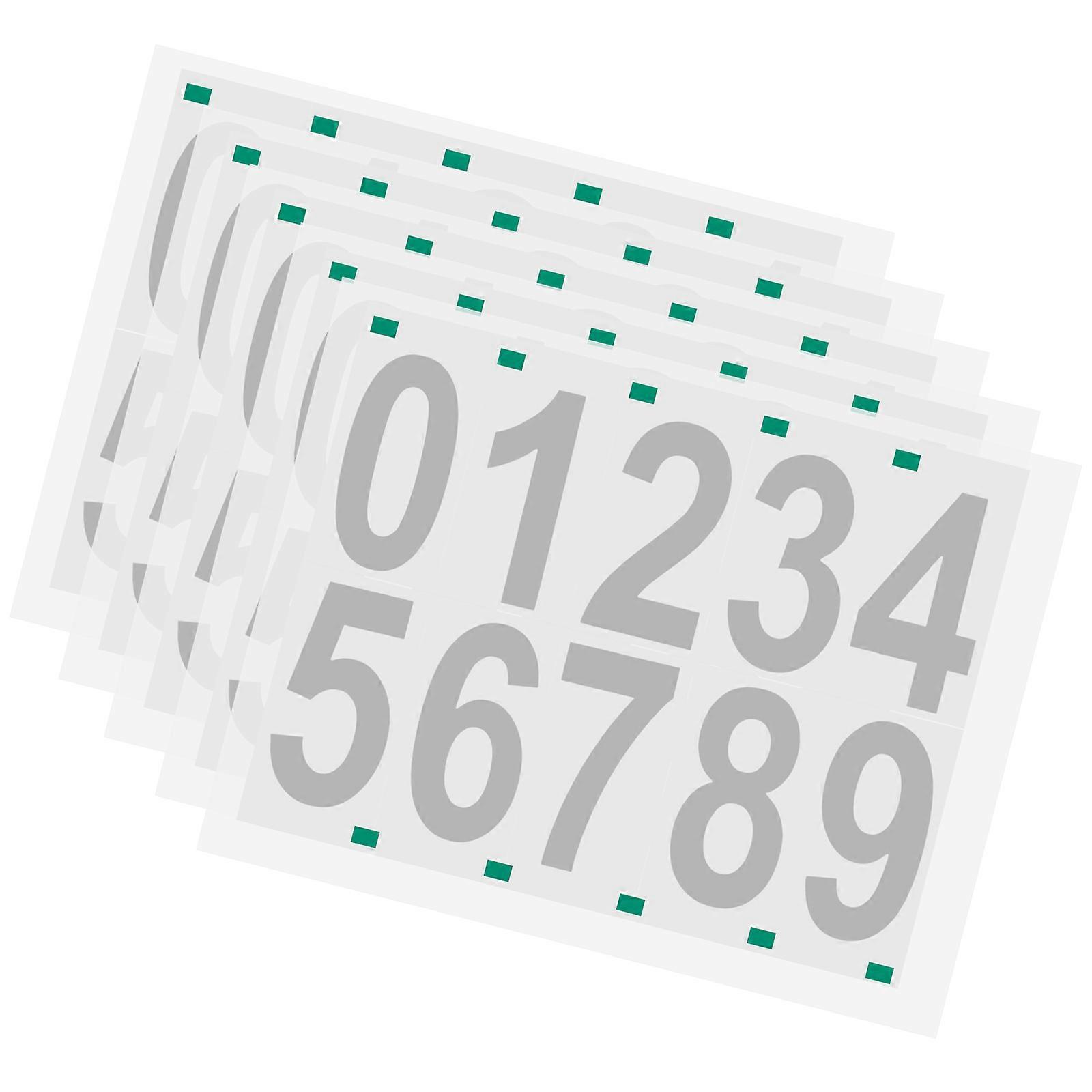 White Number Stickers 25 Sheets Decorative Numbers Self Adhesive For Trashcan Window Outdoor Use Homeowners Family