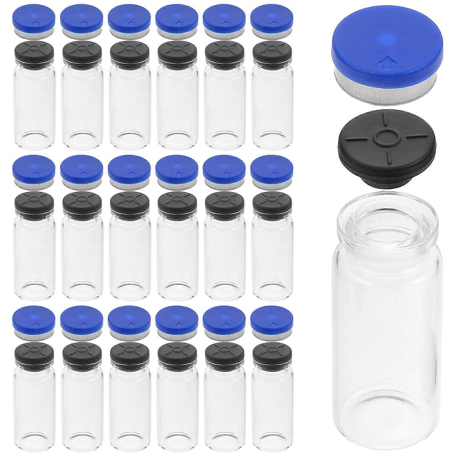 Clear Glass Bottles for Storage 80Pcs Practical 10ml Vial Bottles with Caps