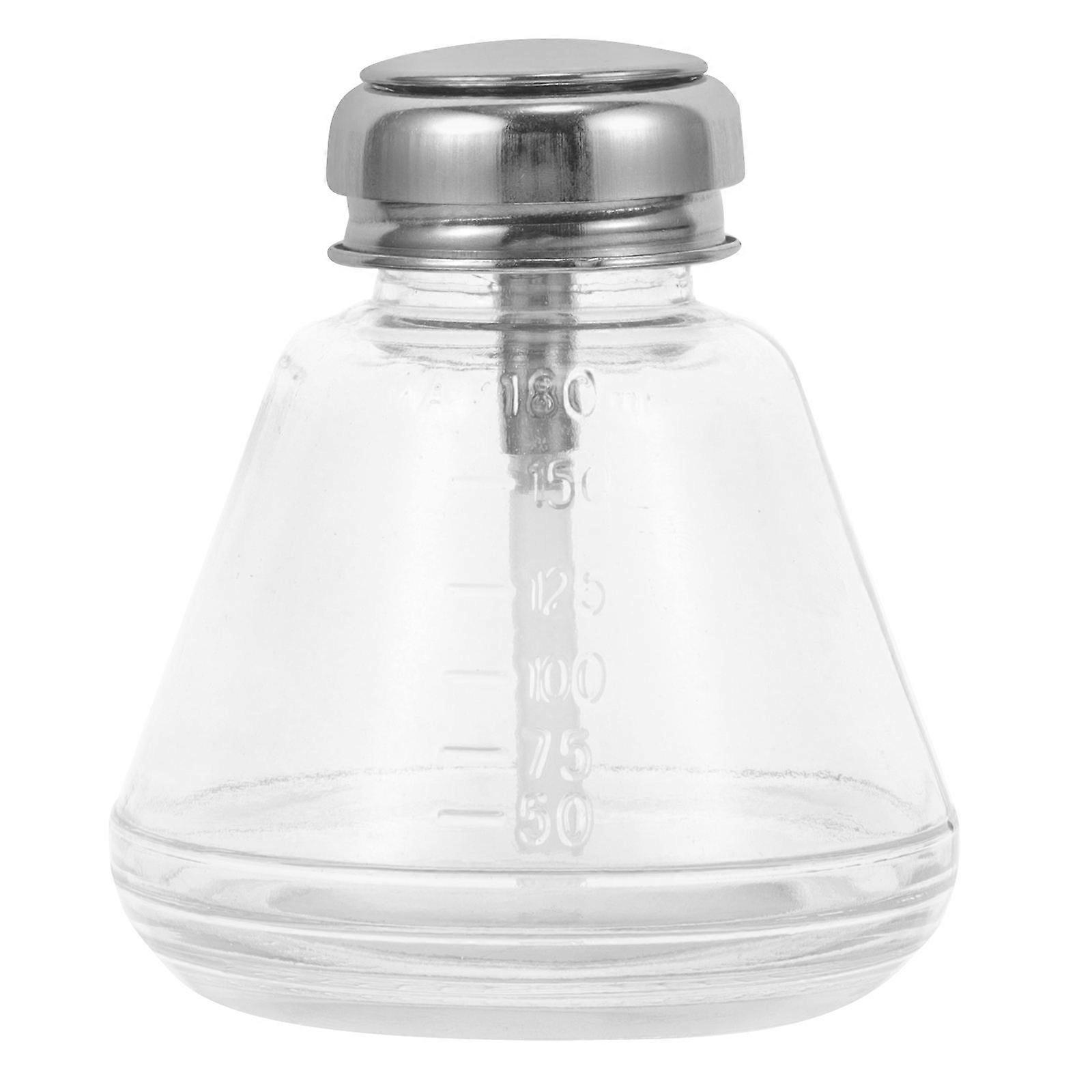 Press Bottles Liquid Storage Containers for Storage Use 3Pcs Glass Transparent