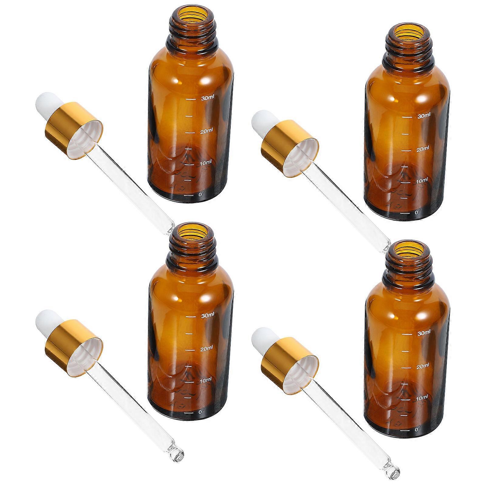 Amber Glass Dropper Bottles 16 Pcs Essential Oils Travel Bottles 30ml Leak-proof Design