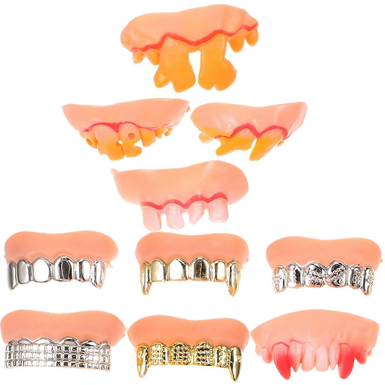 Halloween Party Fake Teeth PVC Props for Costume Use 40Pcs Set