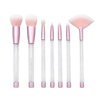 Veeki 7pcs Glitter Makeup Brushes Set DIY Quicksand Handle Makeup Brush for Foundation Powder Concealer Blush with Empty Handle Sand Brushesstyle 4