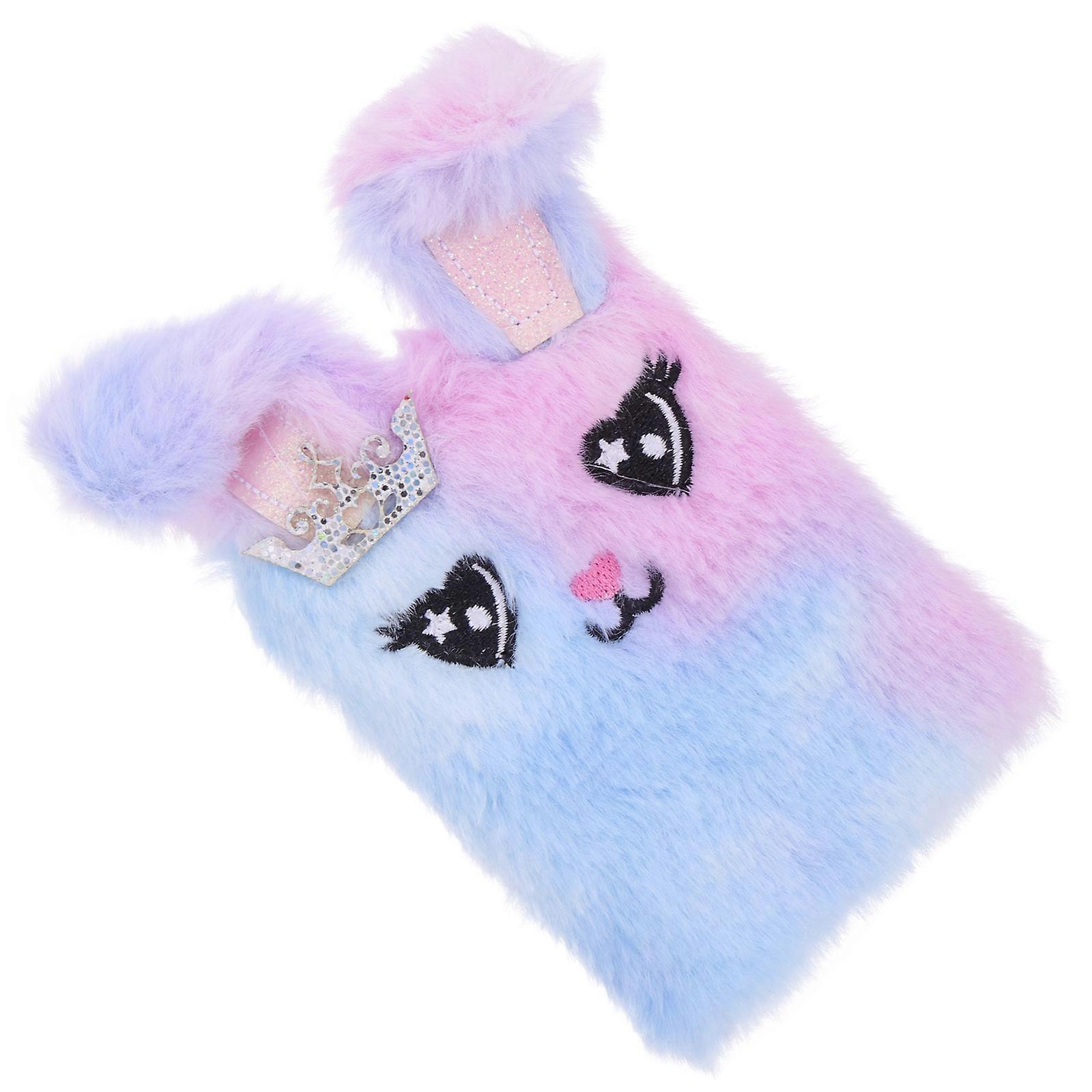 Plush Cover Note Book Rabbit Shaped Cartoon Diary For Children Daily Use 5Pcs