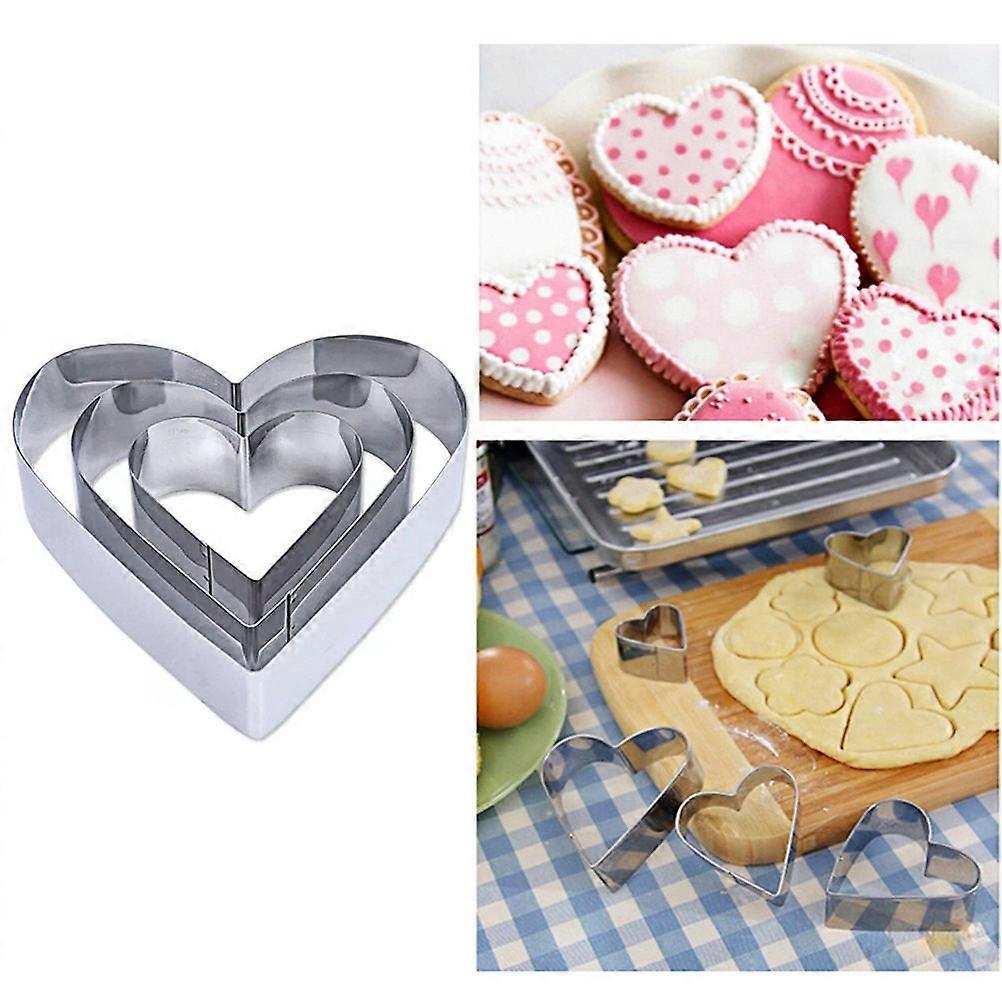 Love Cookie Mold Set For Friends And Lovers In Large And Small Sizes Non-stick Heat Resistant 3Pcs