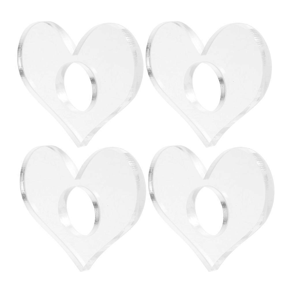 Acrylic Heart Shaped Transparent Bookmark for Reading 12Pcs Pack