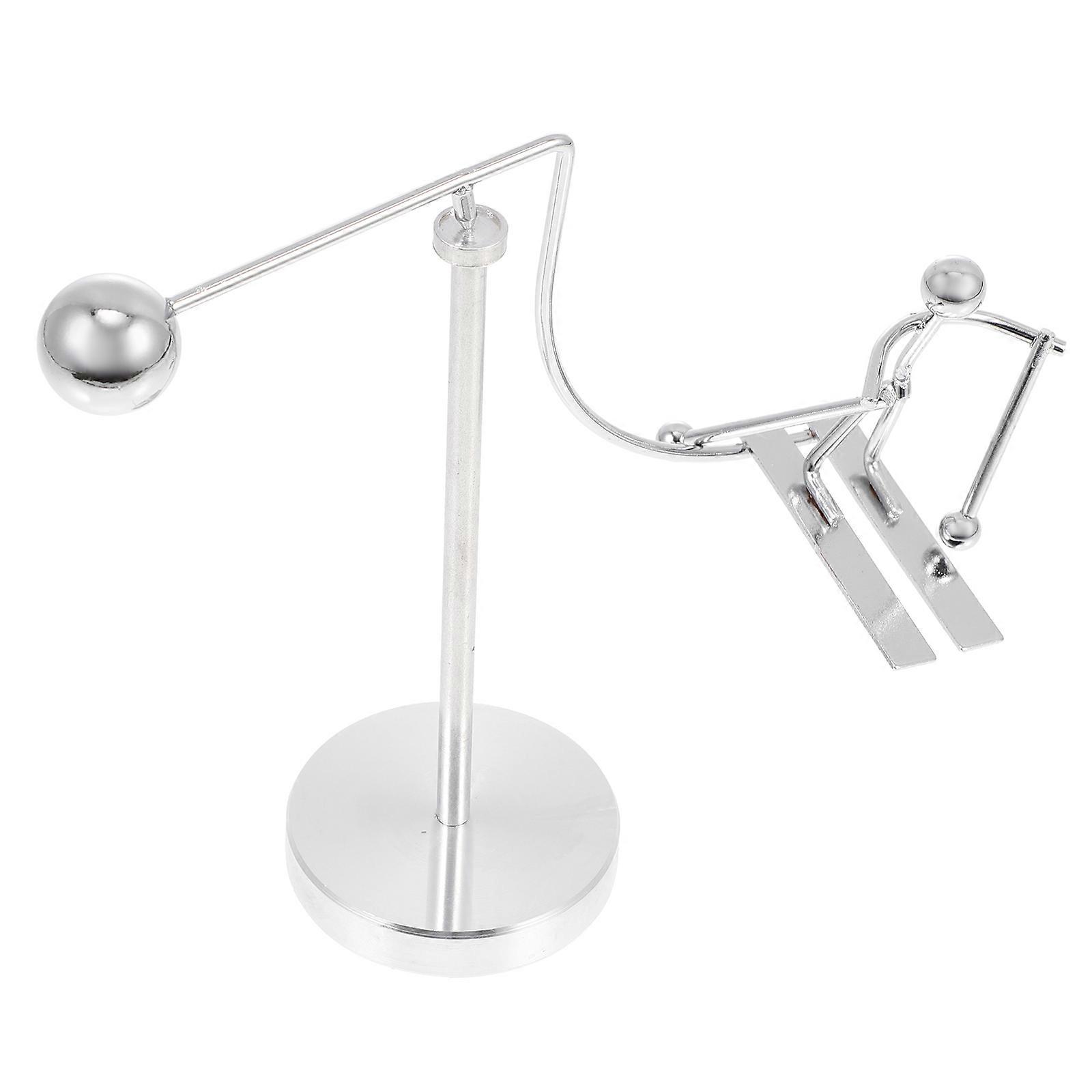 Silver Alloy Balancing Man Skiing Man Desk Decor for Decoration