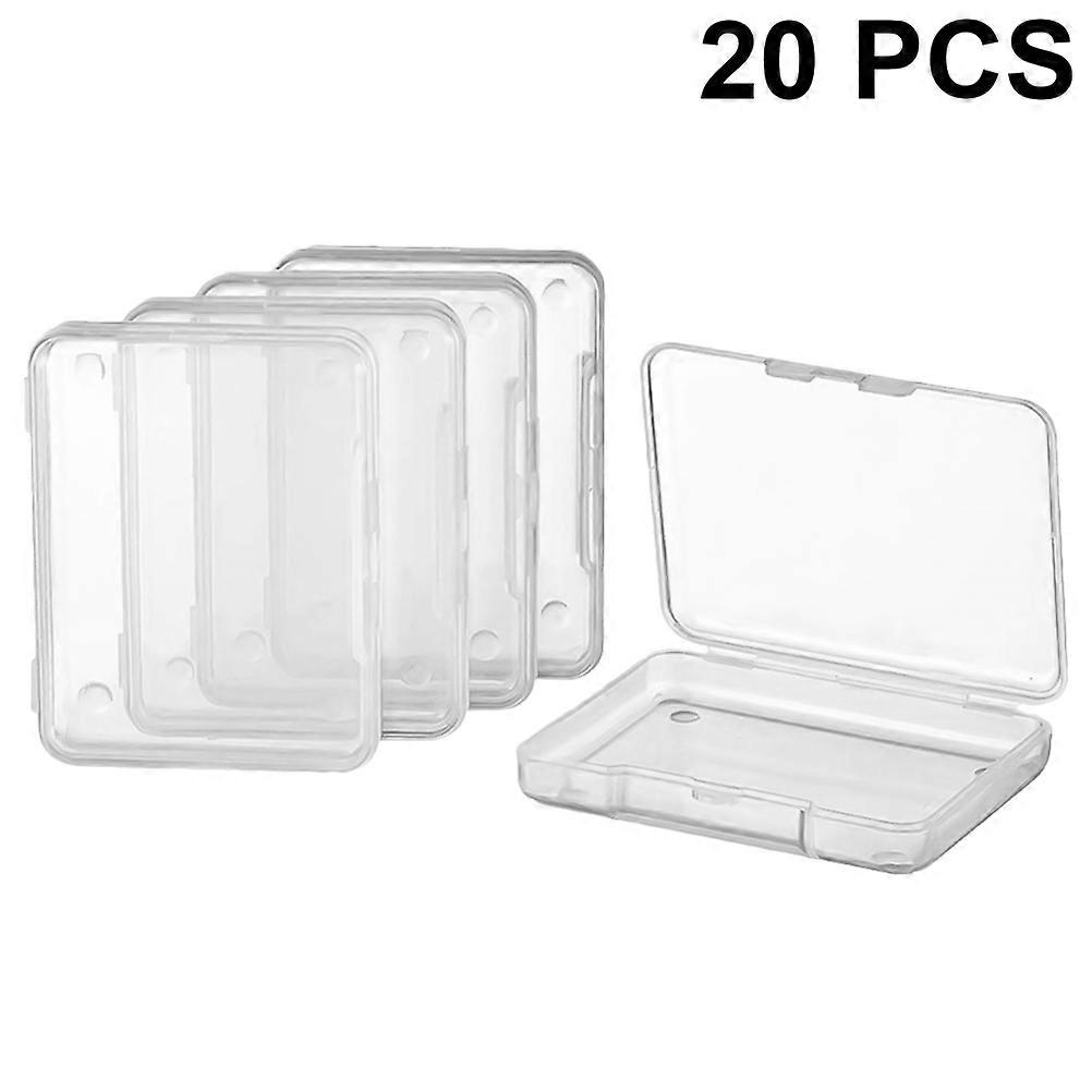 Storage Box Plastic Case for Durable Jewelry Holder 20Pcs Transparent