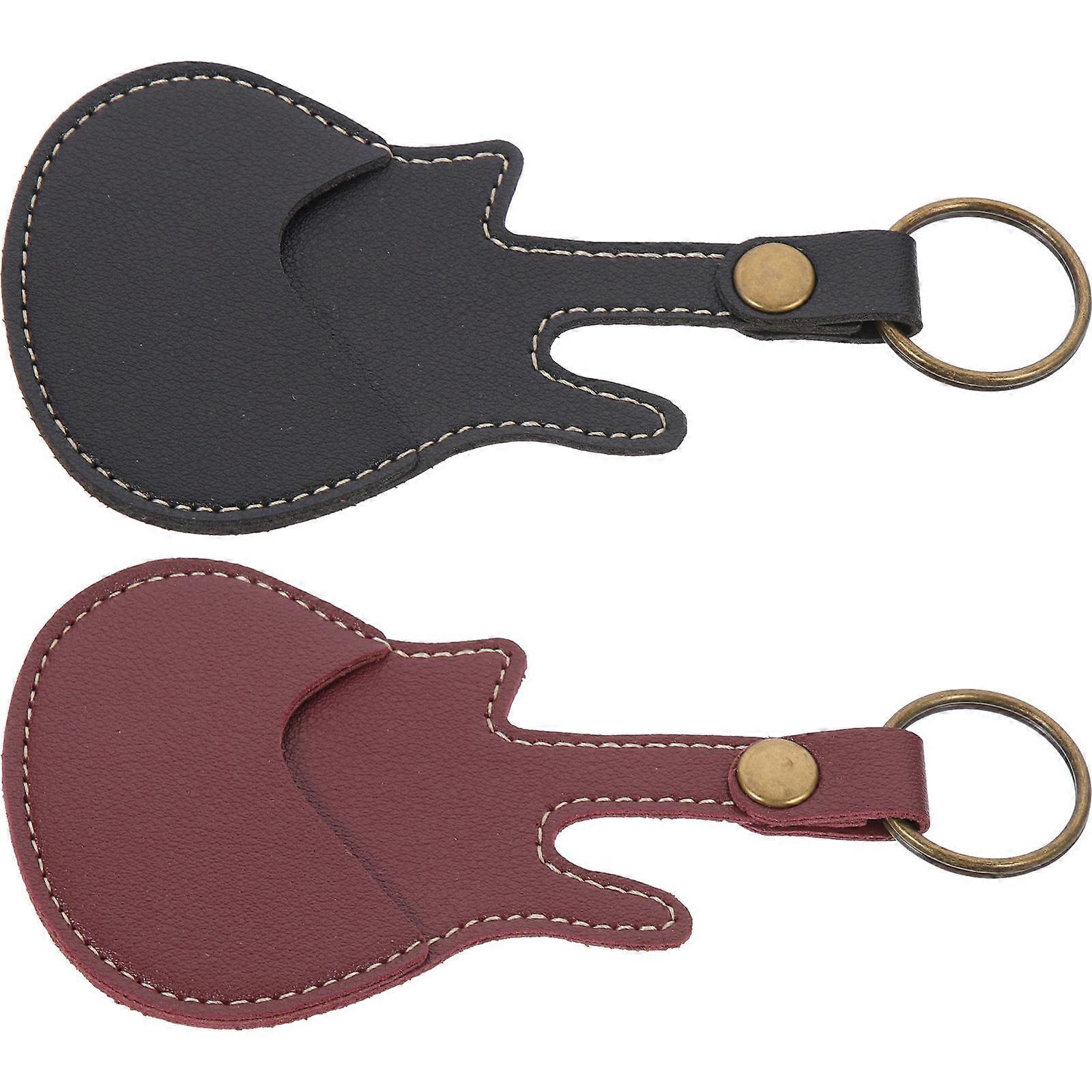 Portable Plectrum Storage Holder for Guitar Players Material Daily Use 2Pcs