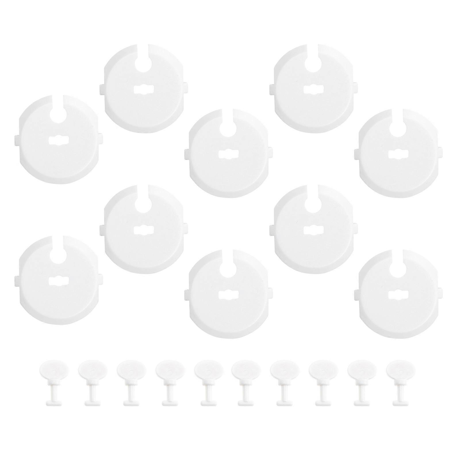 Electric Plug Covers Child Outlet Socket Protection for 20Pcs White ABS