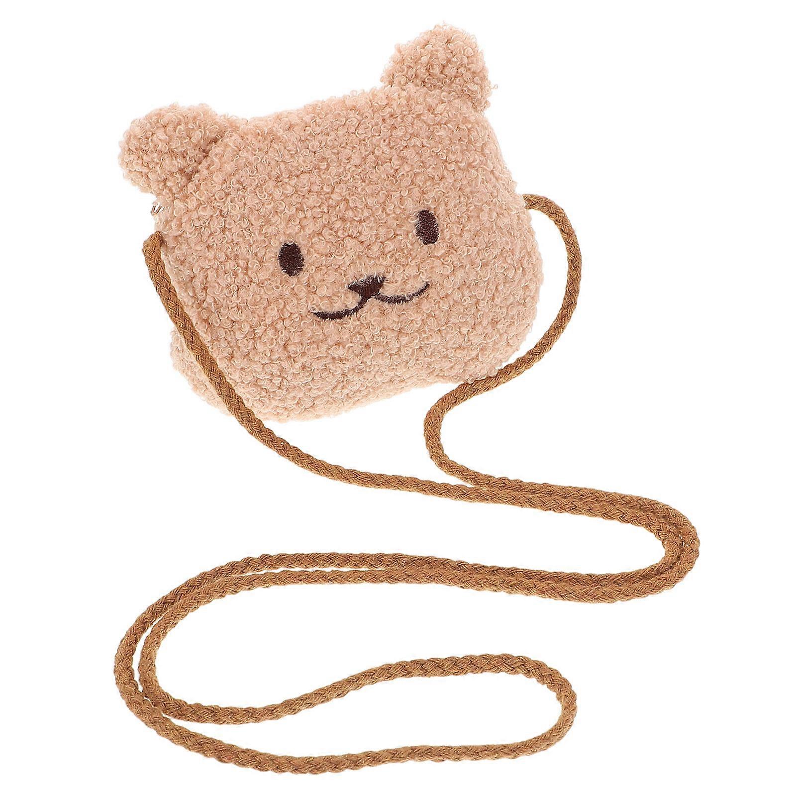 Functional Plush Bear Crossbody Bag For Kids Suitable For Everyday Use With Fine Craftsmanship Design 1Pcs