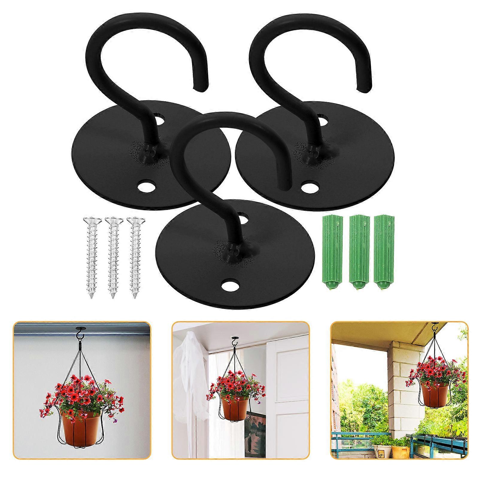 Planter Hooks Metal Ceiling Hooks for Hanging 3Sets of Plants
