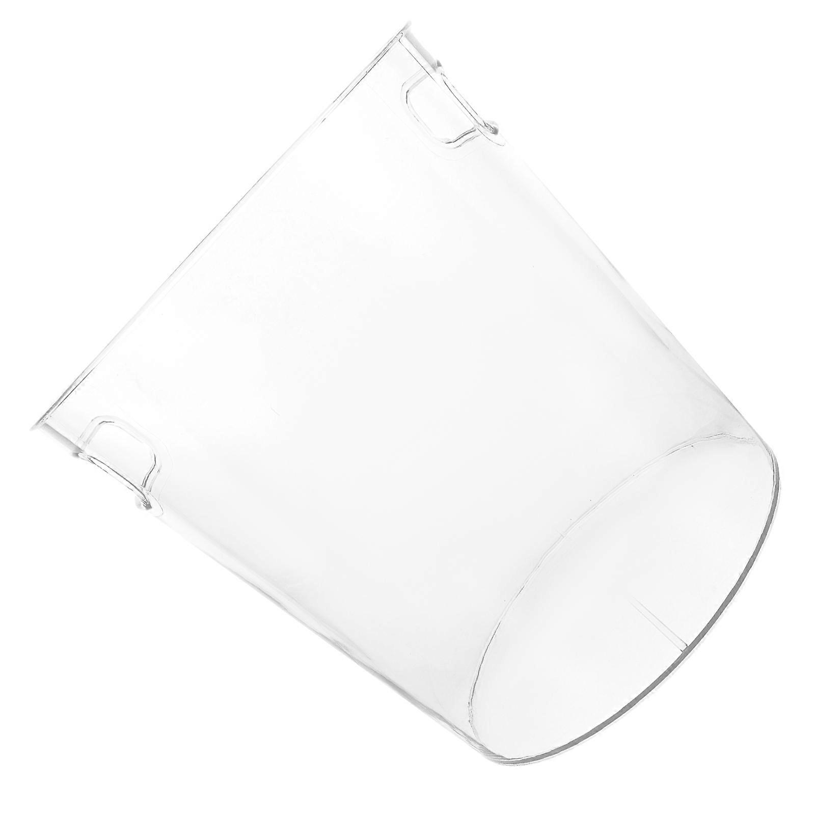 Flower Storage Bucket Transparent Acrylic with Handle 2Pcs for Indoor Use