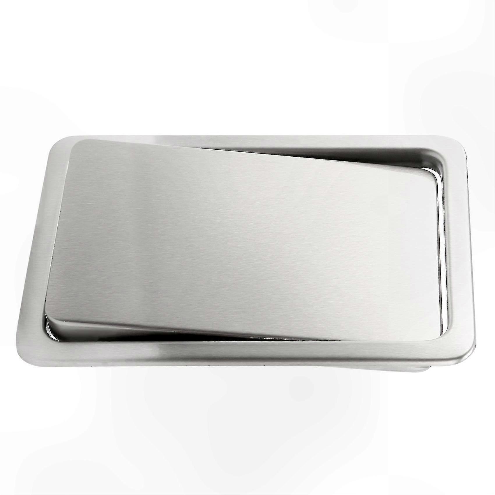 Kitchen Countertop Trash Bin with Lid, Flush Mount Cabinet Waste Container