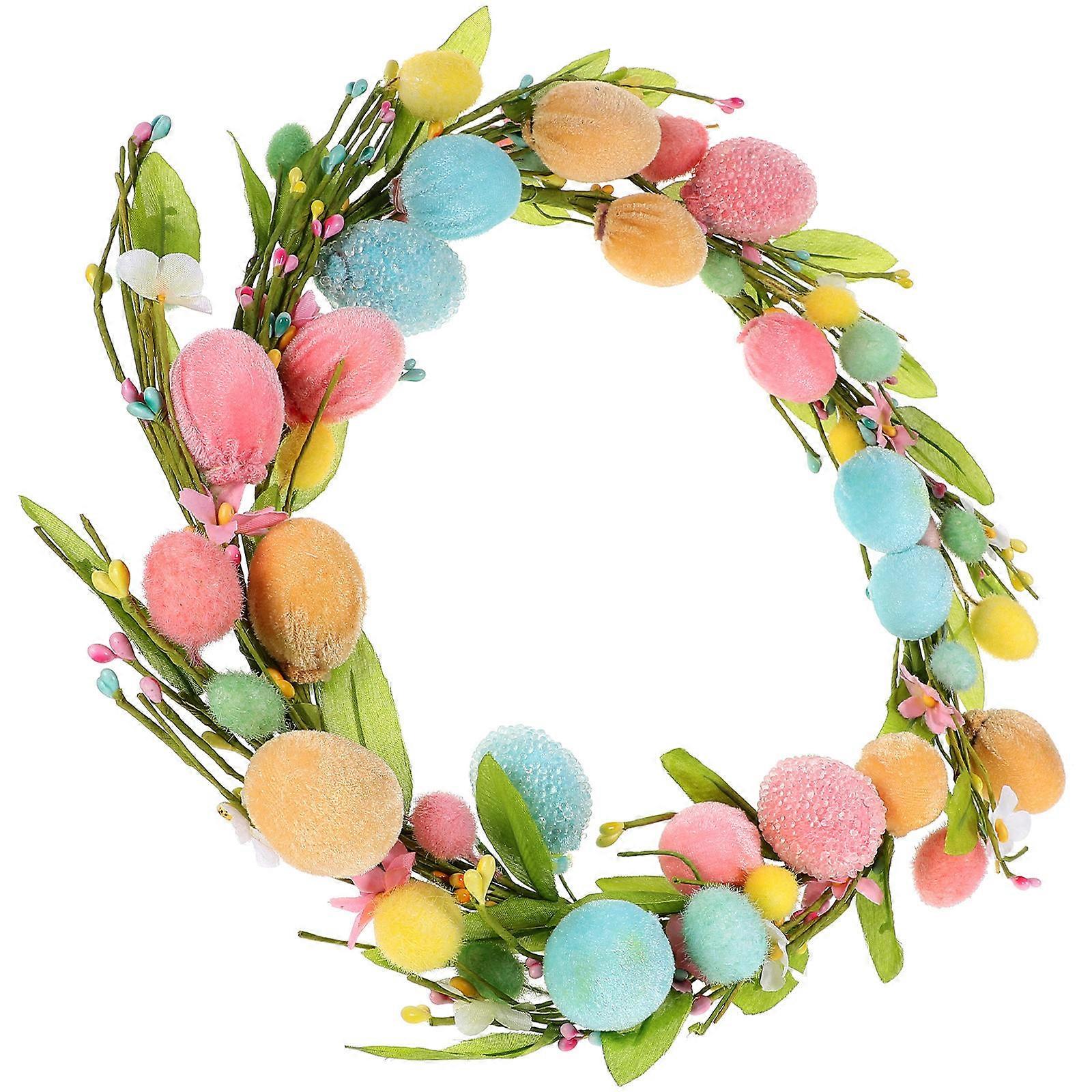 Easter Spring Wreath 2Pcs for Door Wall Decoration Foam Plastic Material