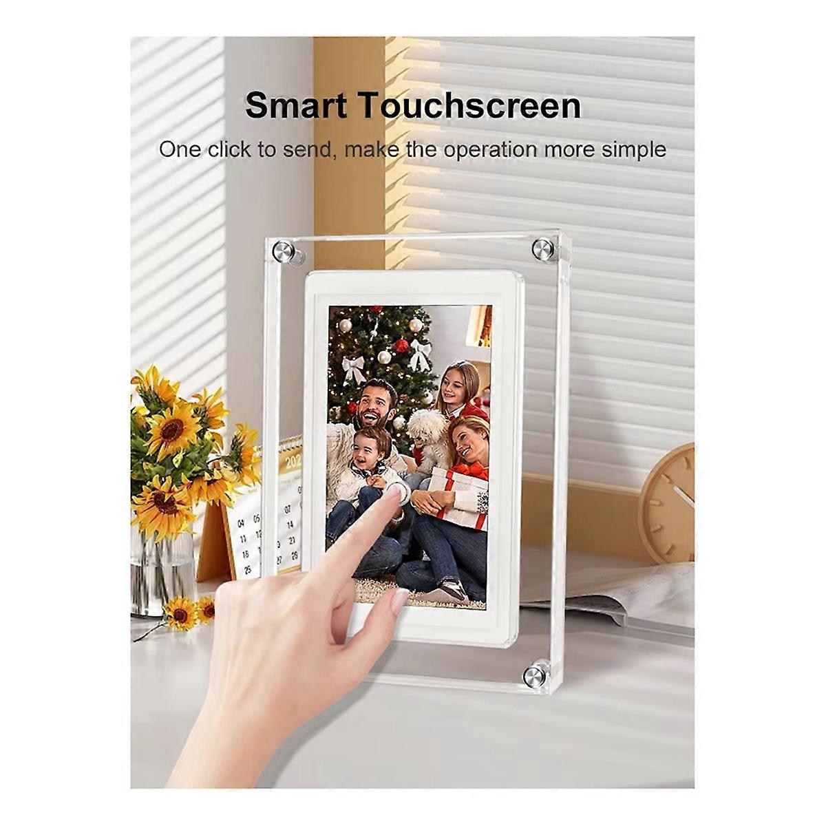 5 Inch WiFi Cloud Touch Digital Picture Frame,32GB Storage USB