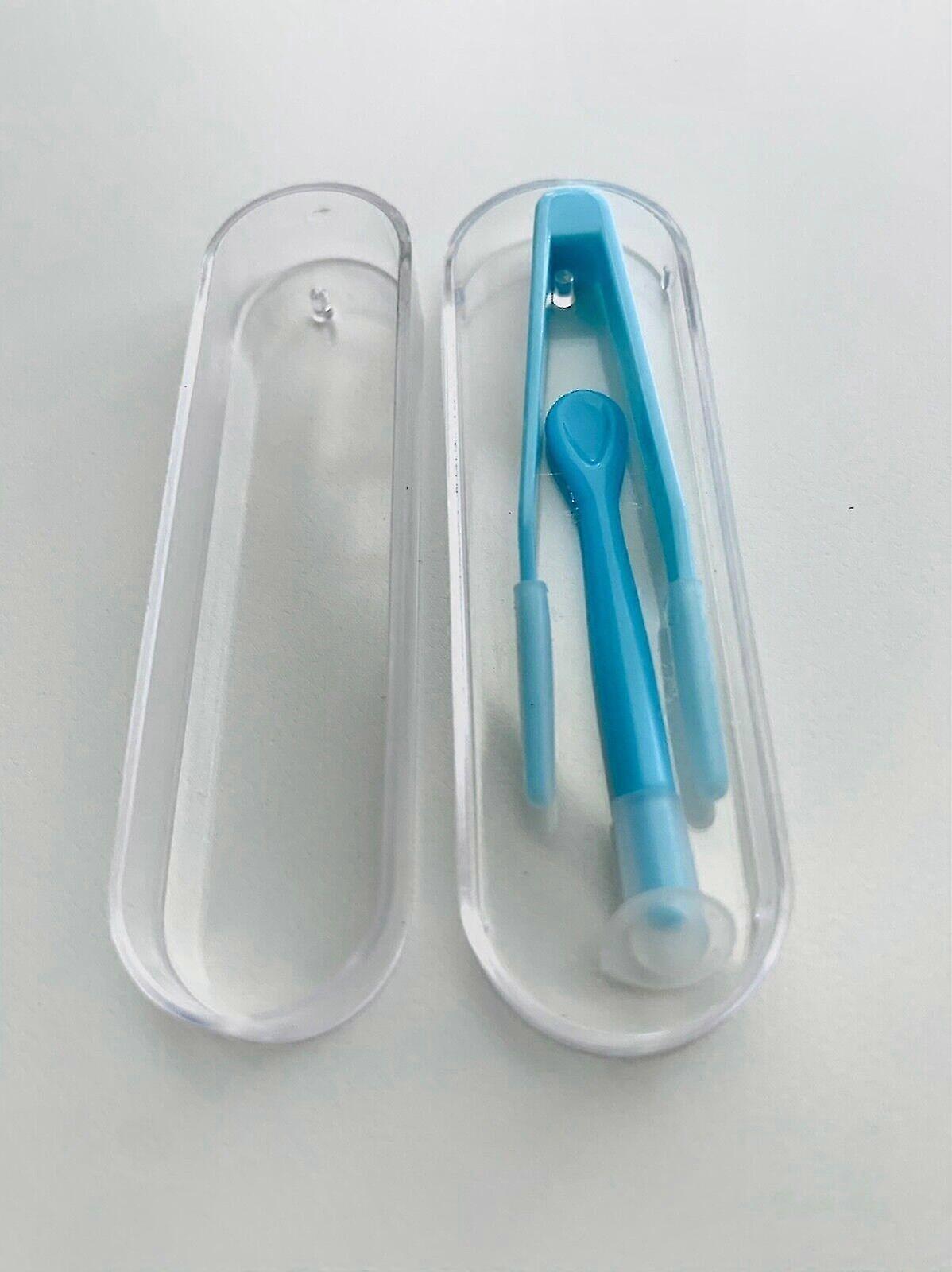 Soft and Hard Contact Lens Applicator Tweezers with Travel Case Helper