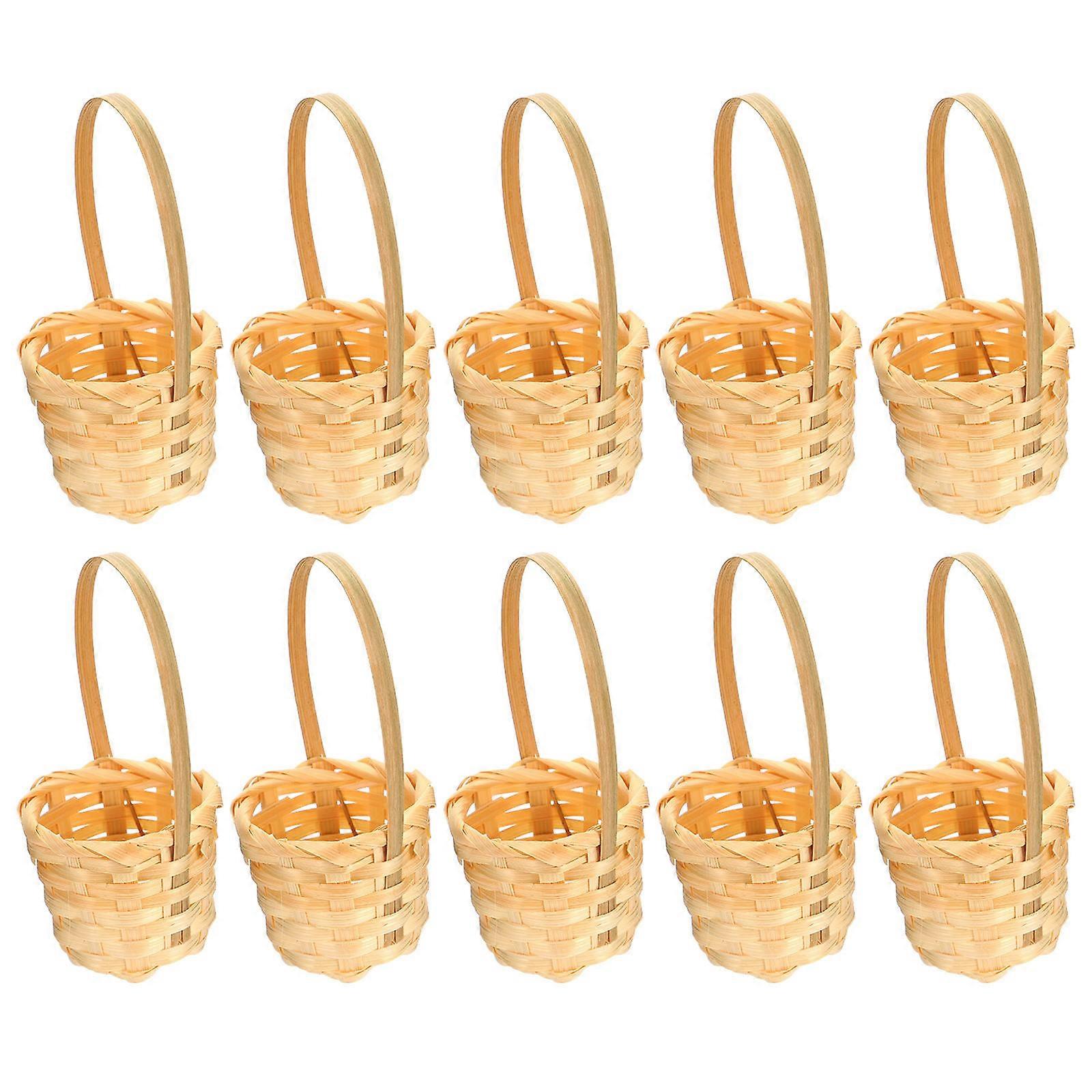 Multi-Function Flower Basket Bamboo Storage Basket for Home Use 100 Pieces