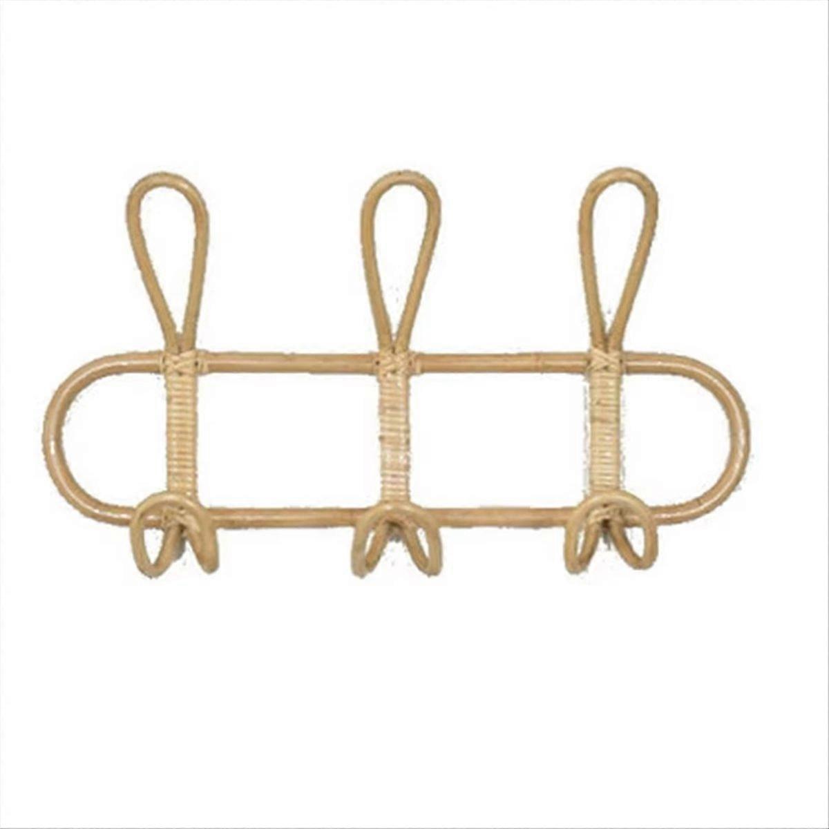 Väggkrokar i rotting - för barnkläder A