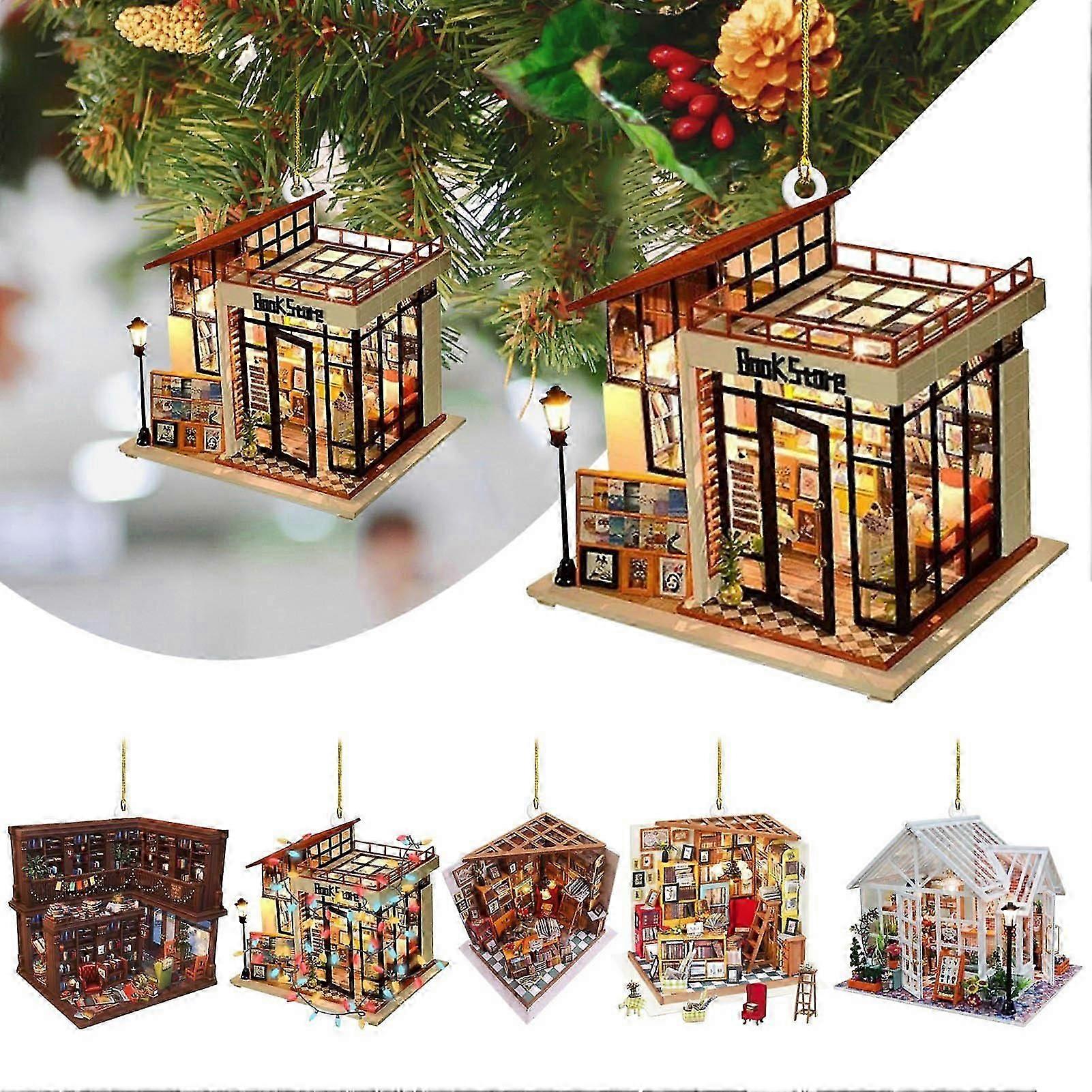 Acrylic Bookshelf Shape Car Pendant Muti-Shape Fine Gadgets Car Decorations Suitable for Home Parties