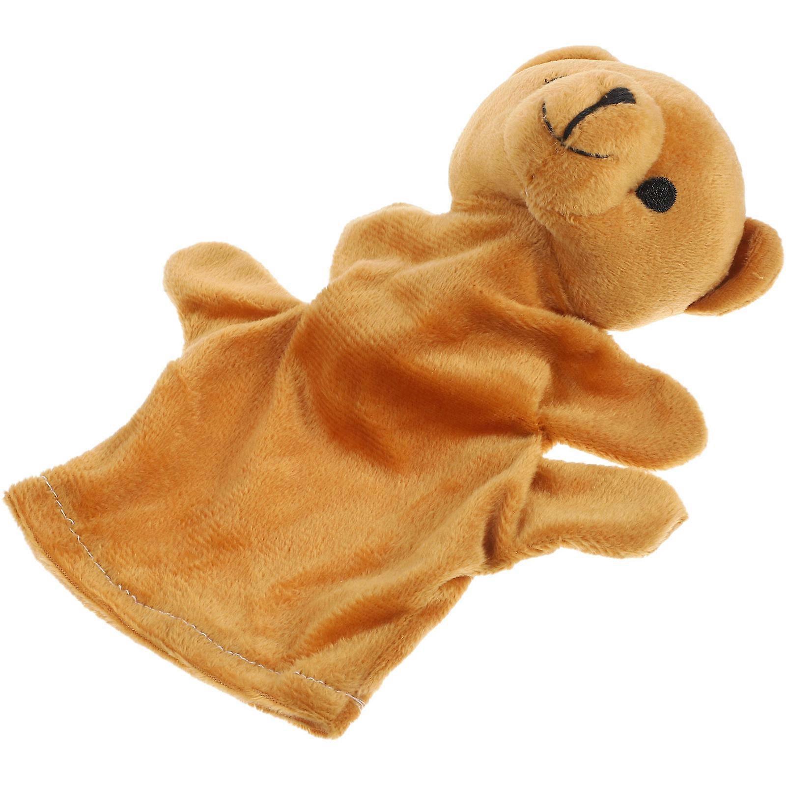 Bear Hand Puppet for Interactive Play Plush Stuffed Animal Toy
