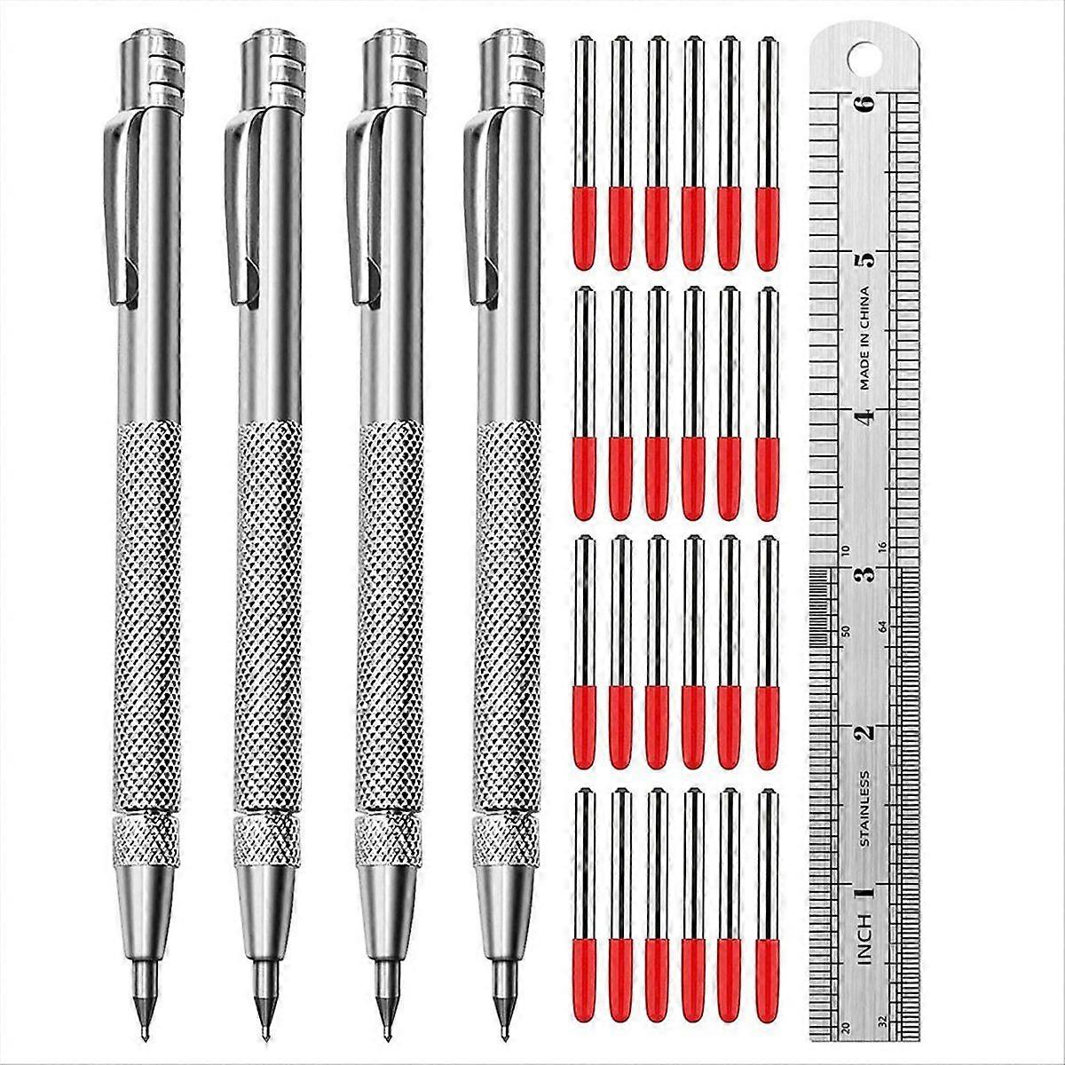 4 Pack Scriber with Magnet, Metal Scribe