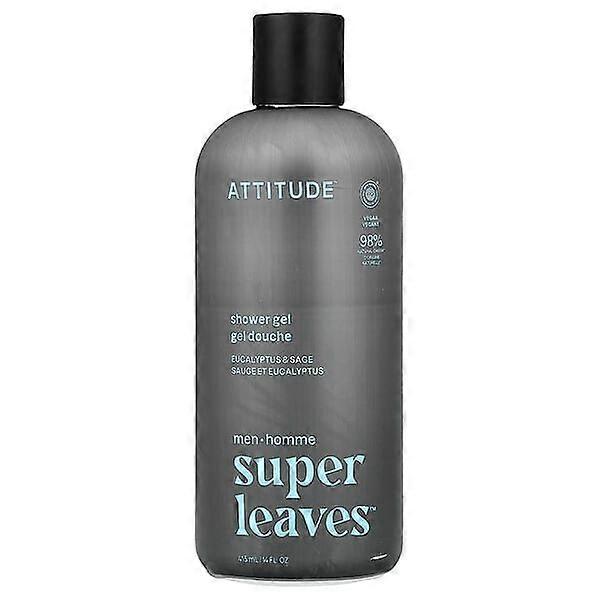 ATTITUDE, Super LeavesÃÂÃÂ¢ÃÂÃÂÃÂÃÂ¢, Shower Gel, For Men, Eucalyptus & Sage, 14 fl oz (415 ml)