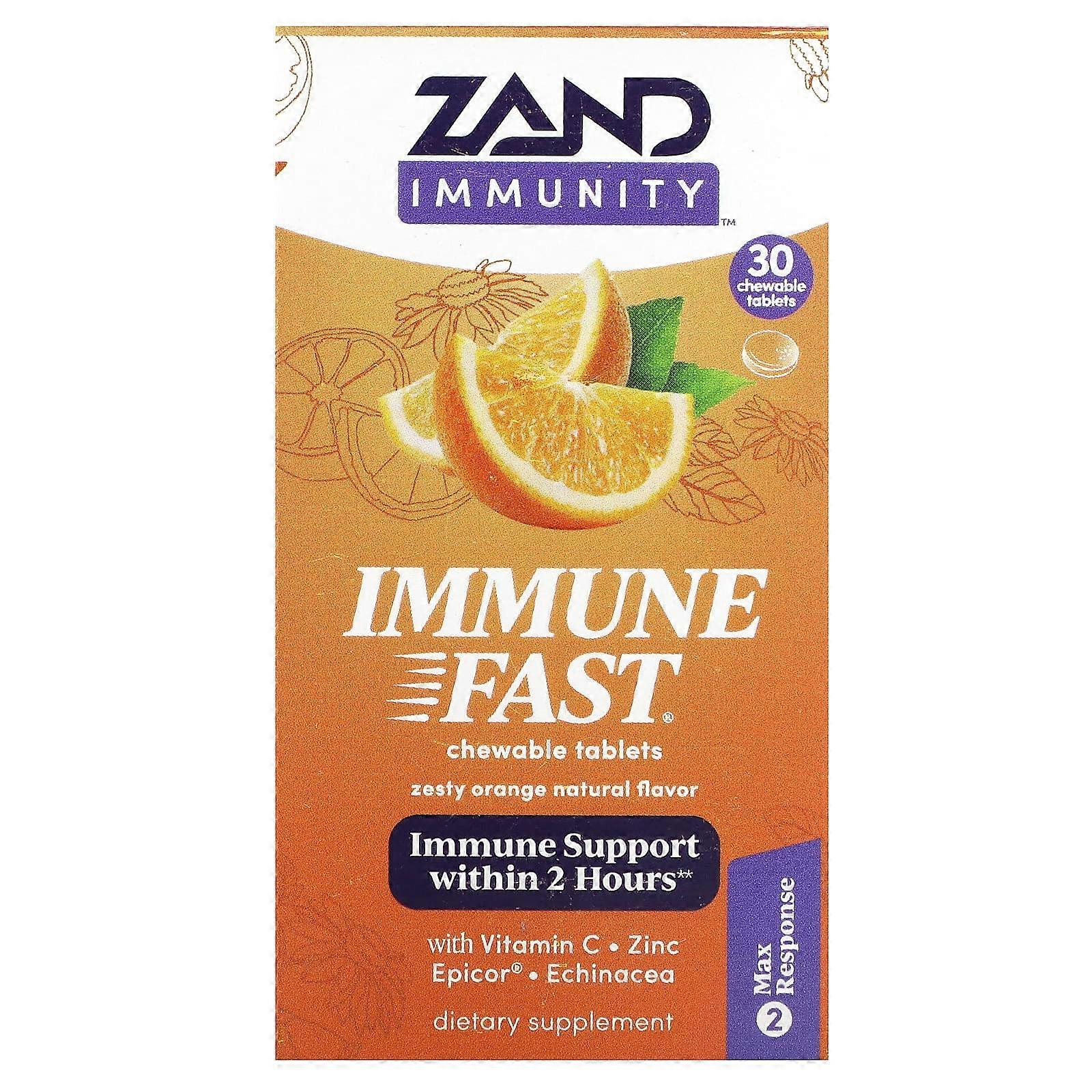Immune Fast, Zesty Orange, 30 Chewable Tablets