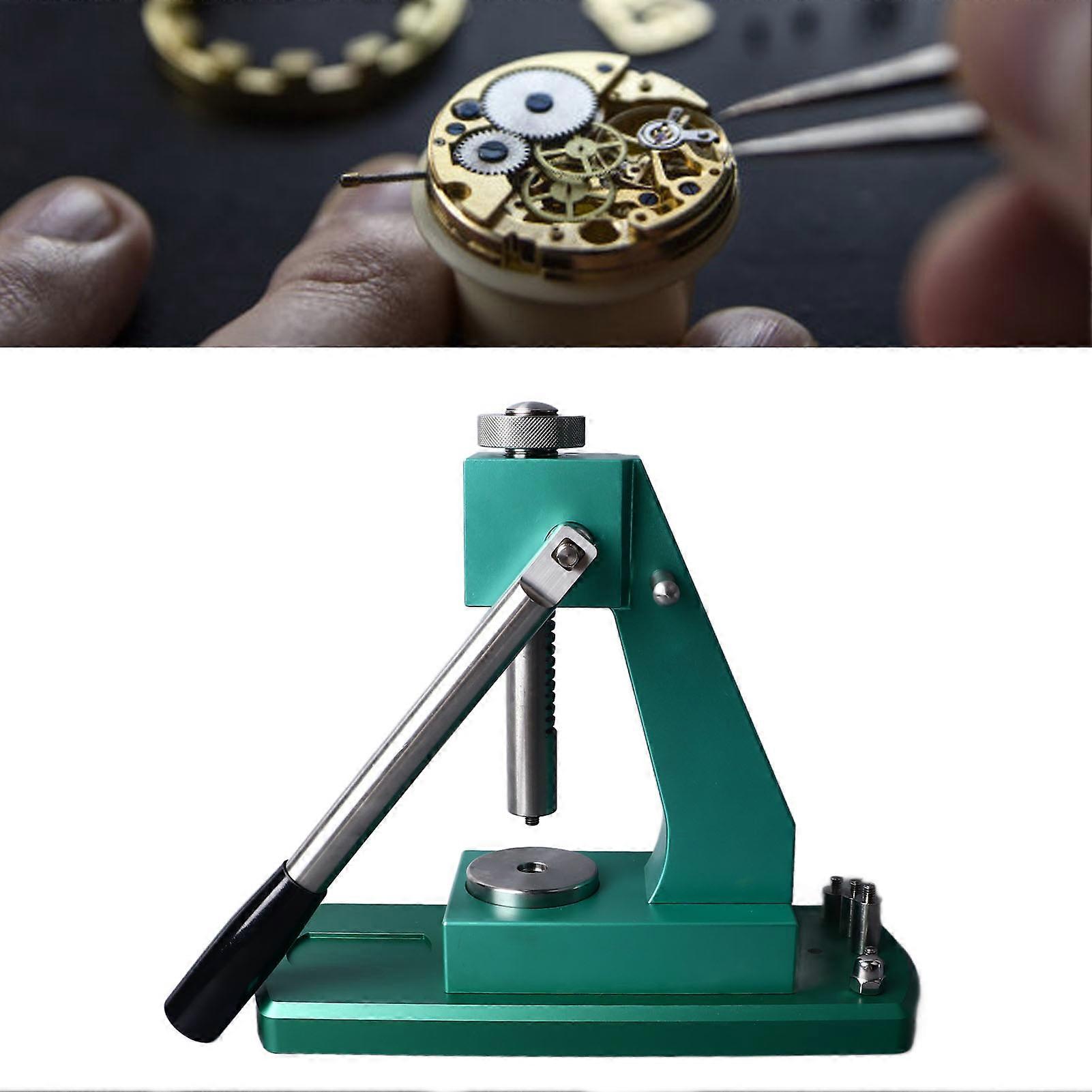 Watch Back Case Press Tool Set Metal Repair Bench Green