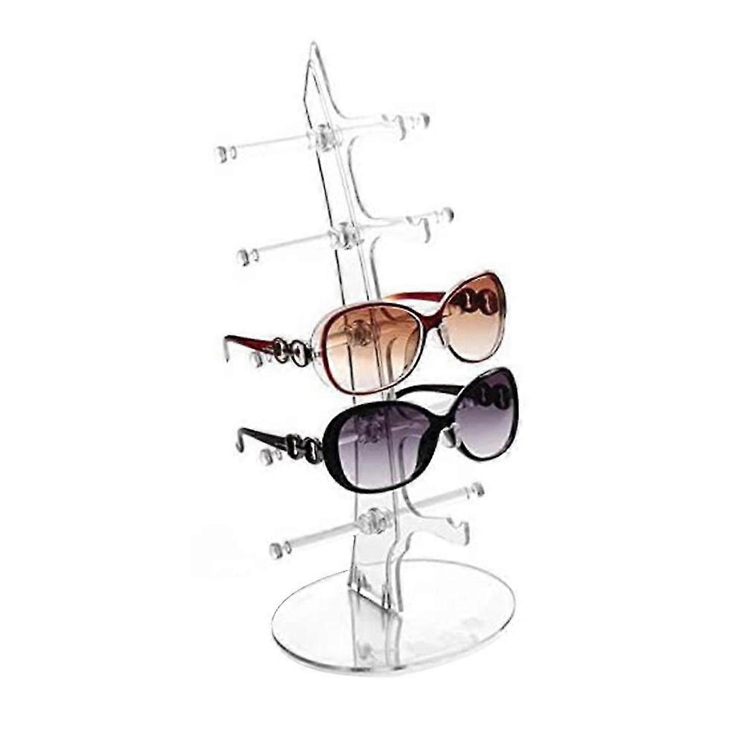 Glasses Storage Display Stand Holder 5 Pair Eyeglasses Sunglasses