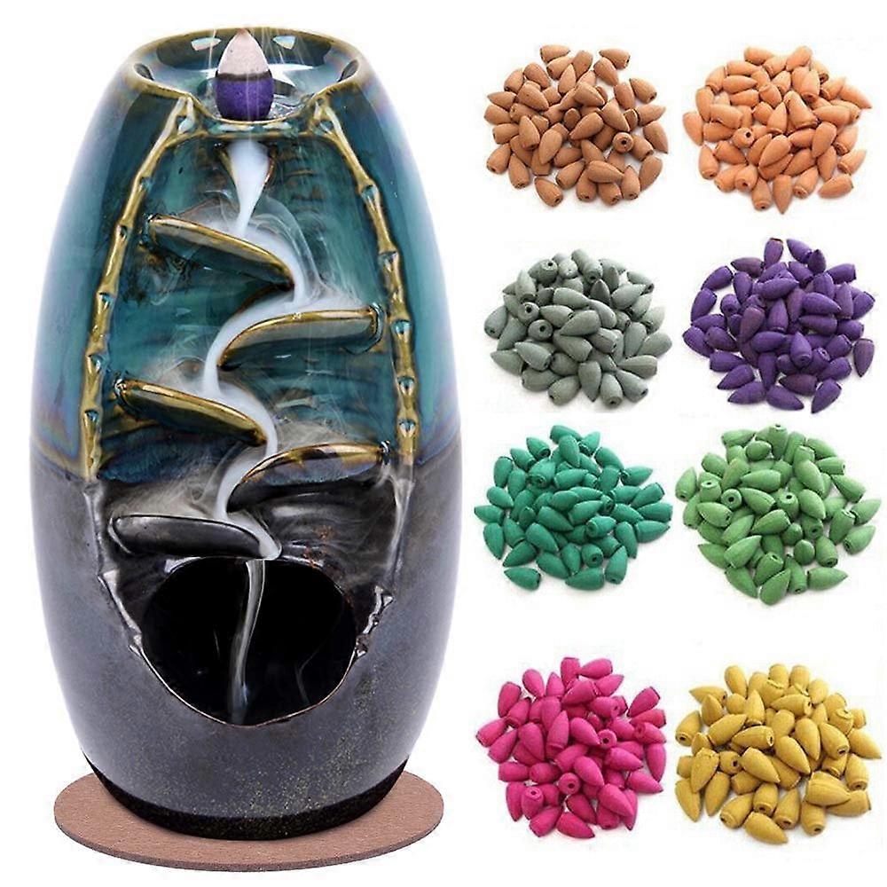 100PCS Backflow Incense Cones for Waterfall Mixed Natural Scents Cone Incense for Meditation Relax