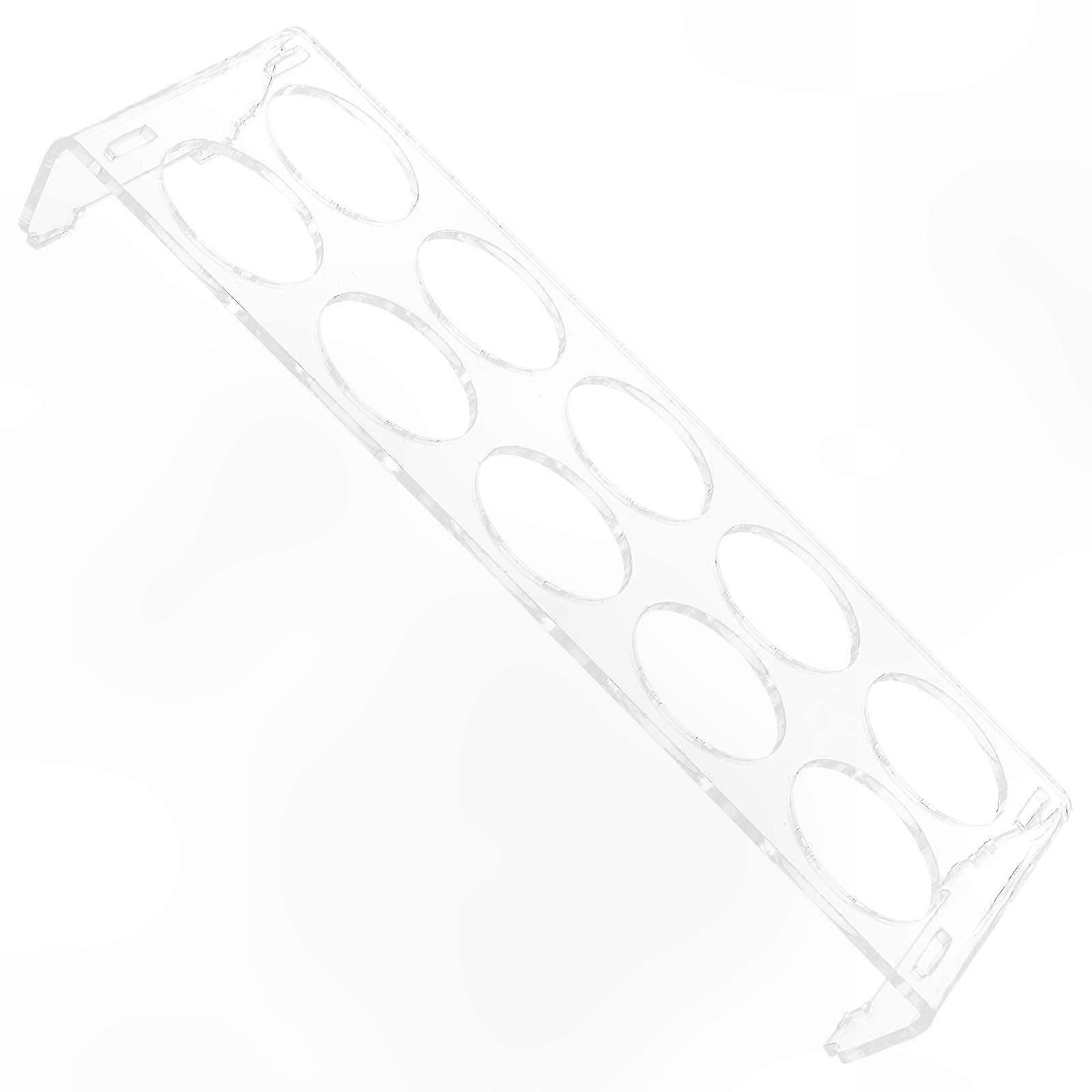 Plastic Egg Organizer for Fridge - Space Saving Rectangular Design 9.6x3.9x1.2 Inches Single Pack