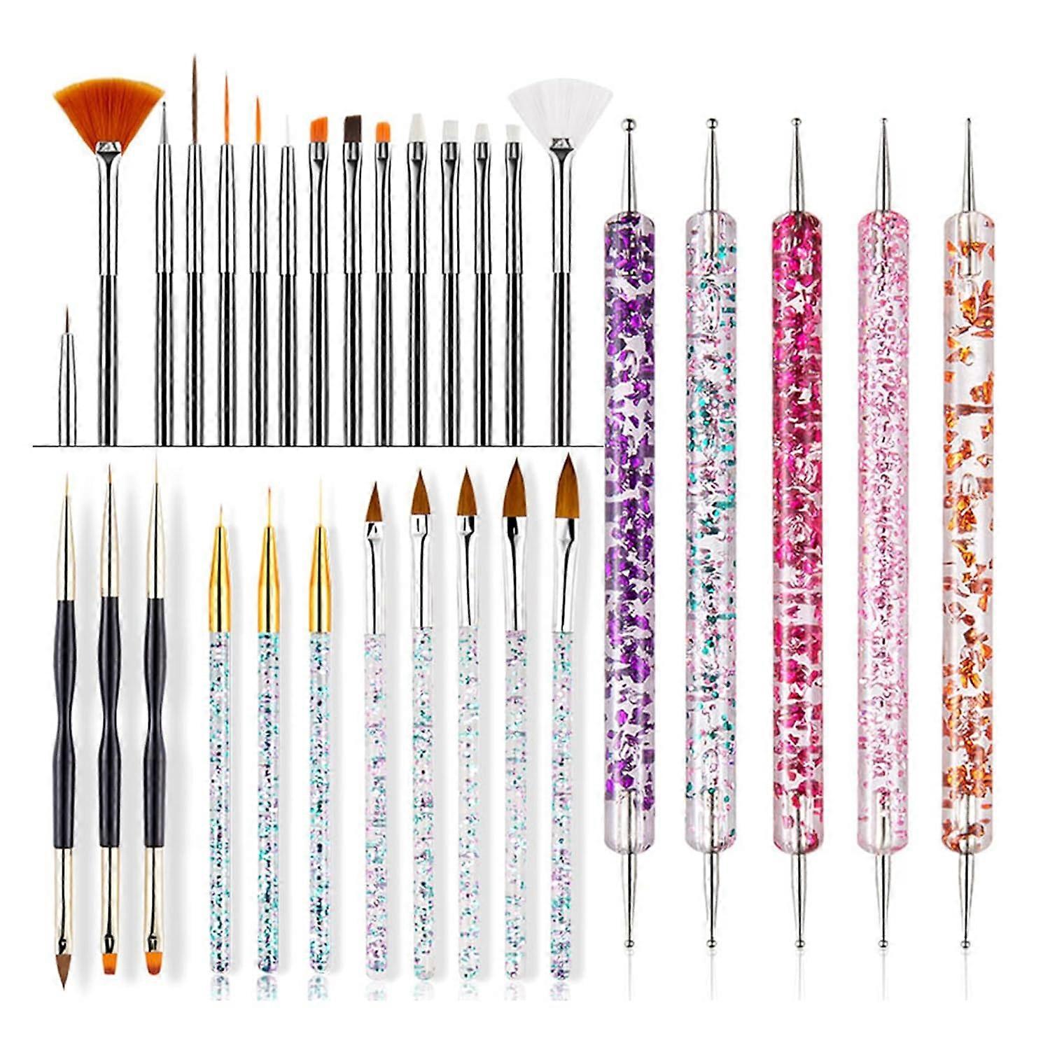 31pcs Women's Nail Brush Set, Manicure Tools Set