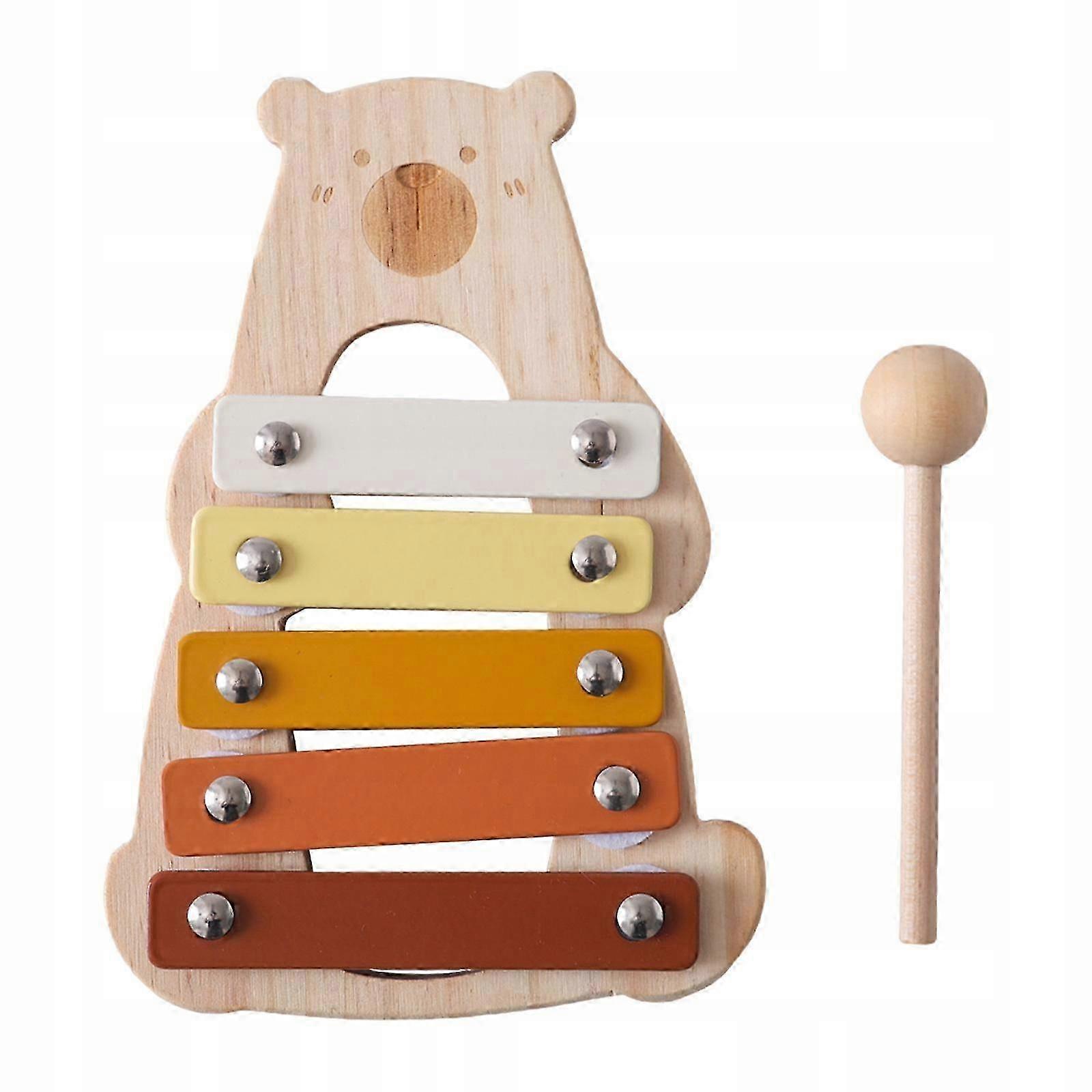 5 Note Xylophone Color Perception Educational Enlightenment With Mallet