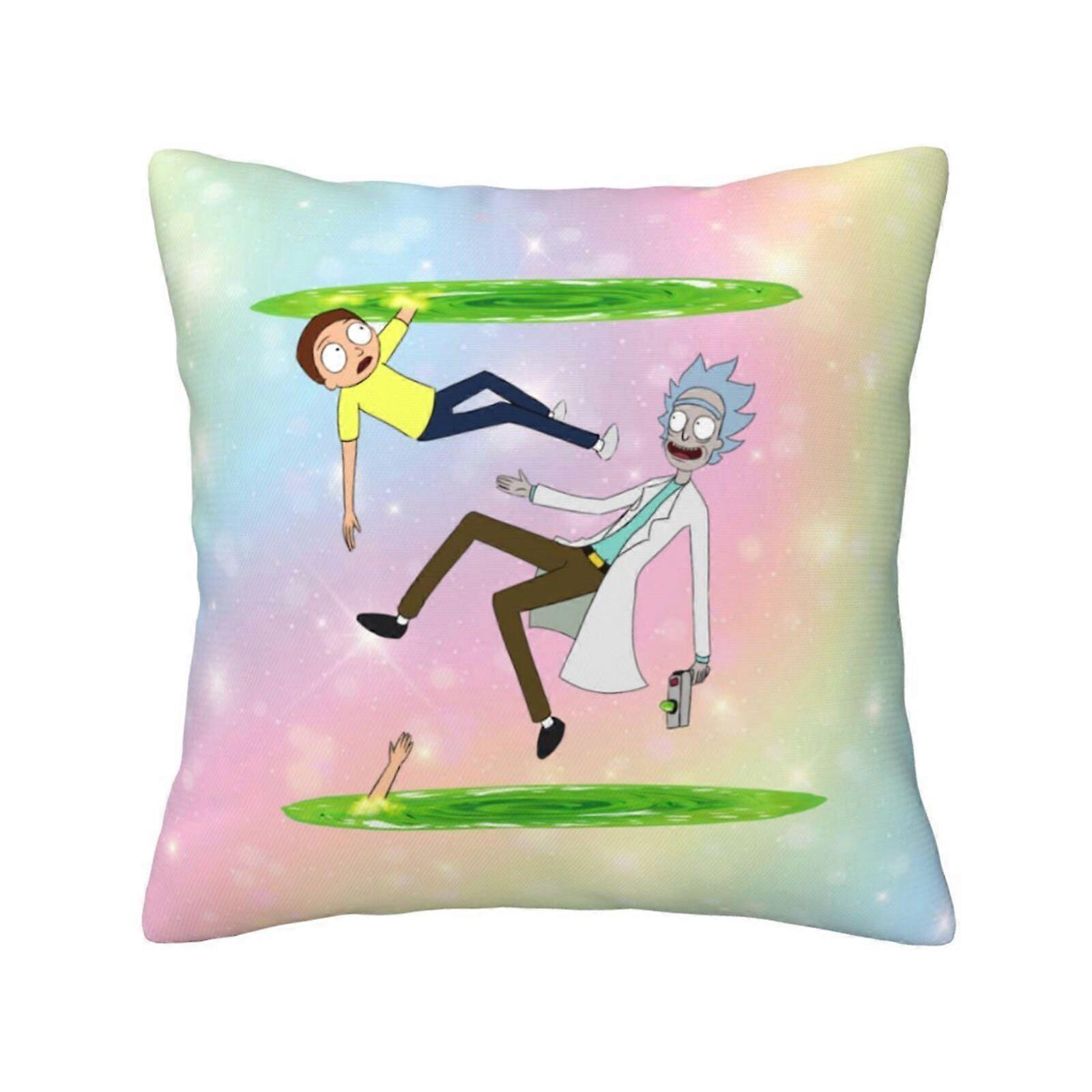 b995 Cartoon Rick And Morty Invisible Zippered Pillowcases,Super Soft And Cozy Luxury Pillow Cases,1 Pillow Case,Multiple Size Options,Essential Pillo