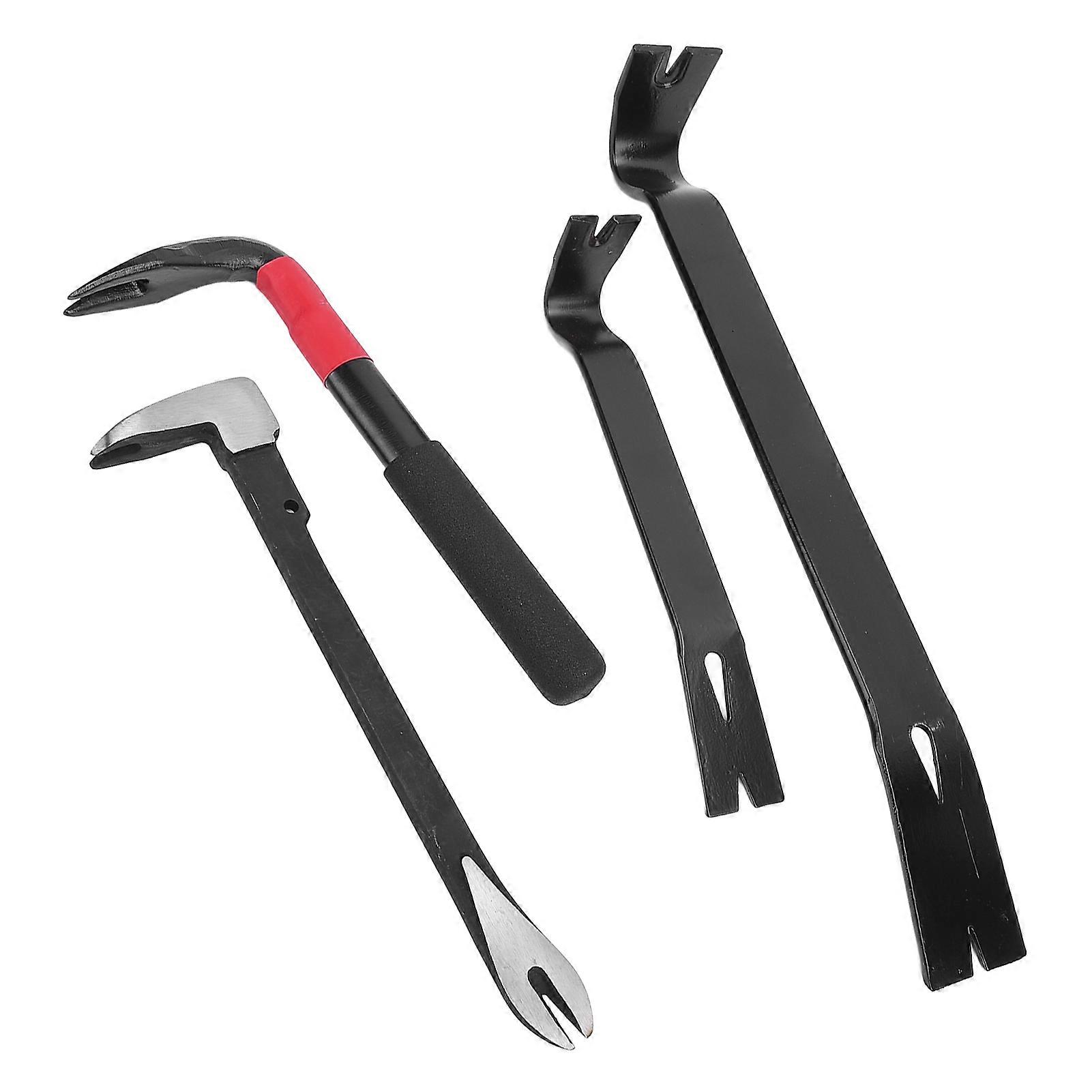4 Pcs Nail Puller Pry Bar Set Multi Functional High Hardness Nail Puller Flat Crowbar for Home Decoration Woodworking 