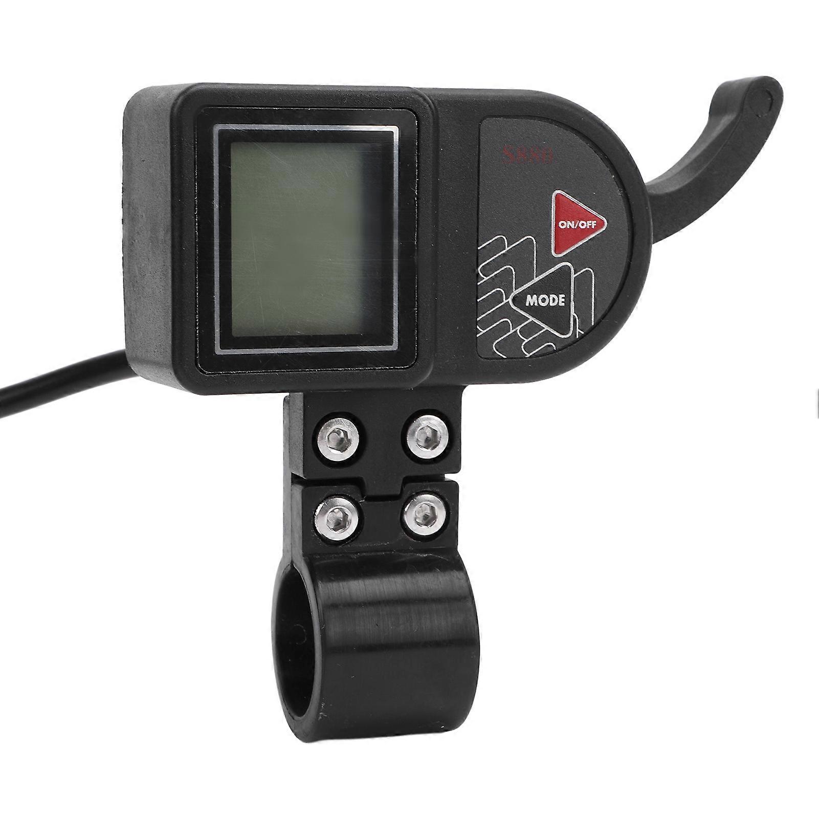 Electric Bike Panel 3 Level Backlight LCD Display Water Proof Bike Handlebar Meter 36V 