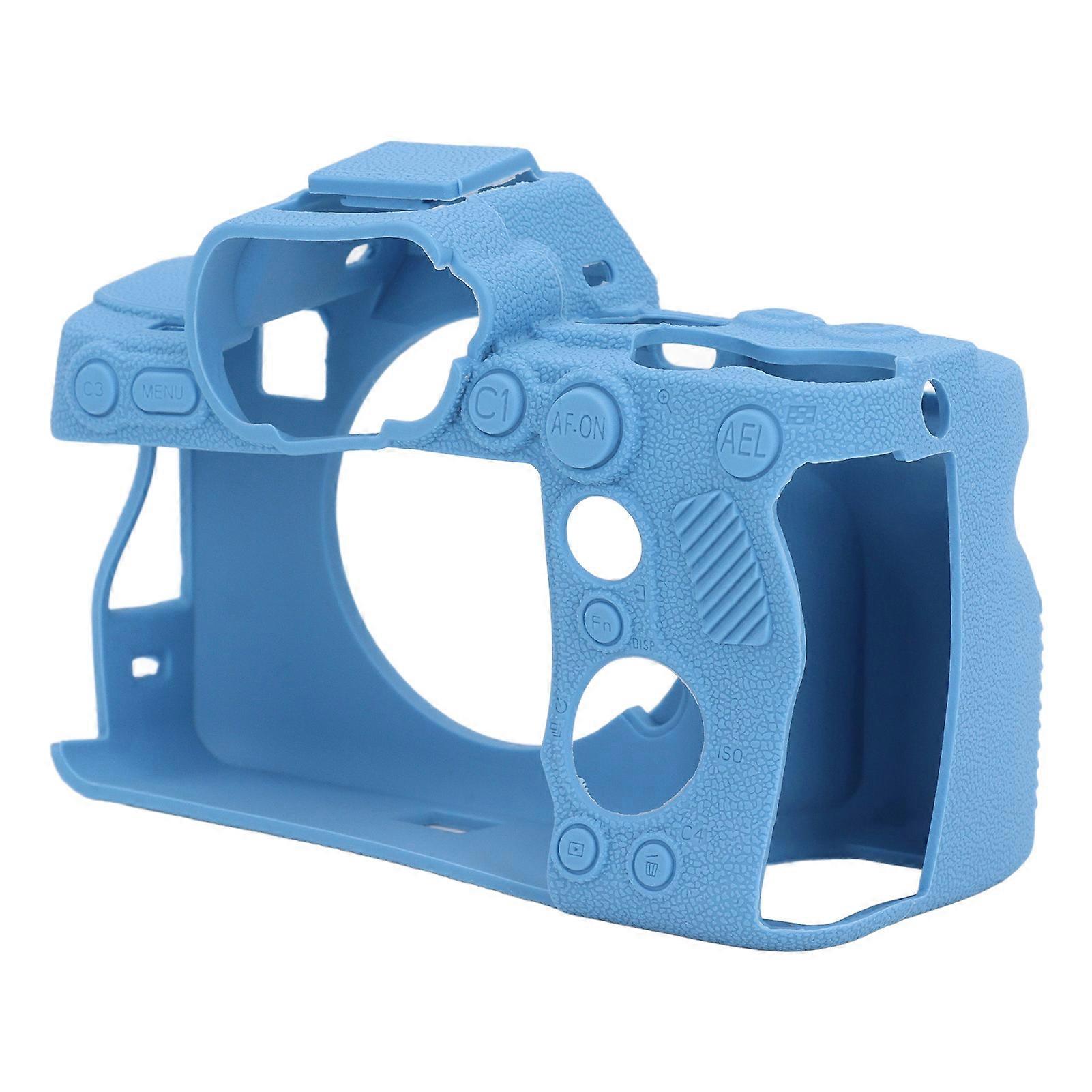 Silicone Protective Case for A7R5 Soft Shockproof Anti Slip Digital Camera Housing Cover Body Skin Case Blue 