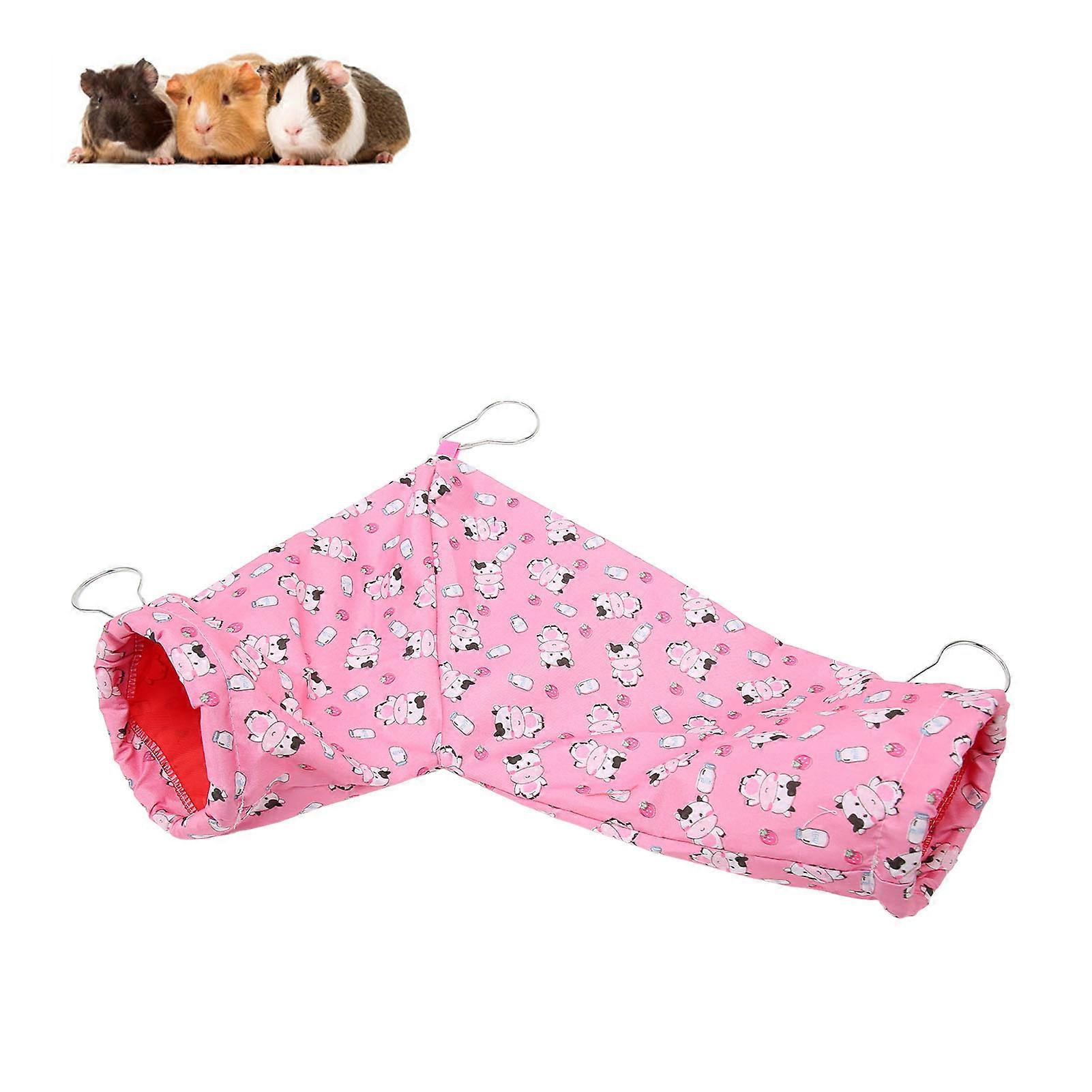 Guinea Pig Rat Corner Tunnel Polyester Easy to Fix Soft Cute Corner Tunnel for Small Pet Little Cow 