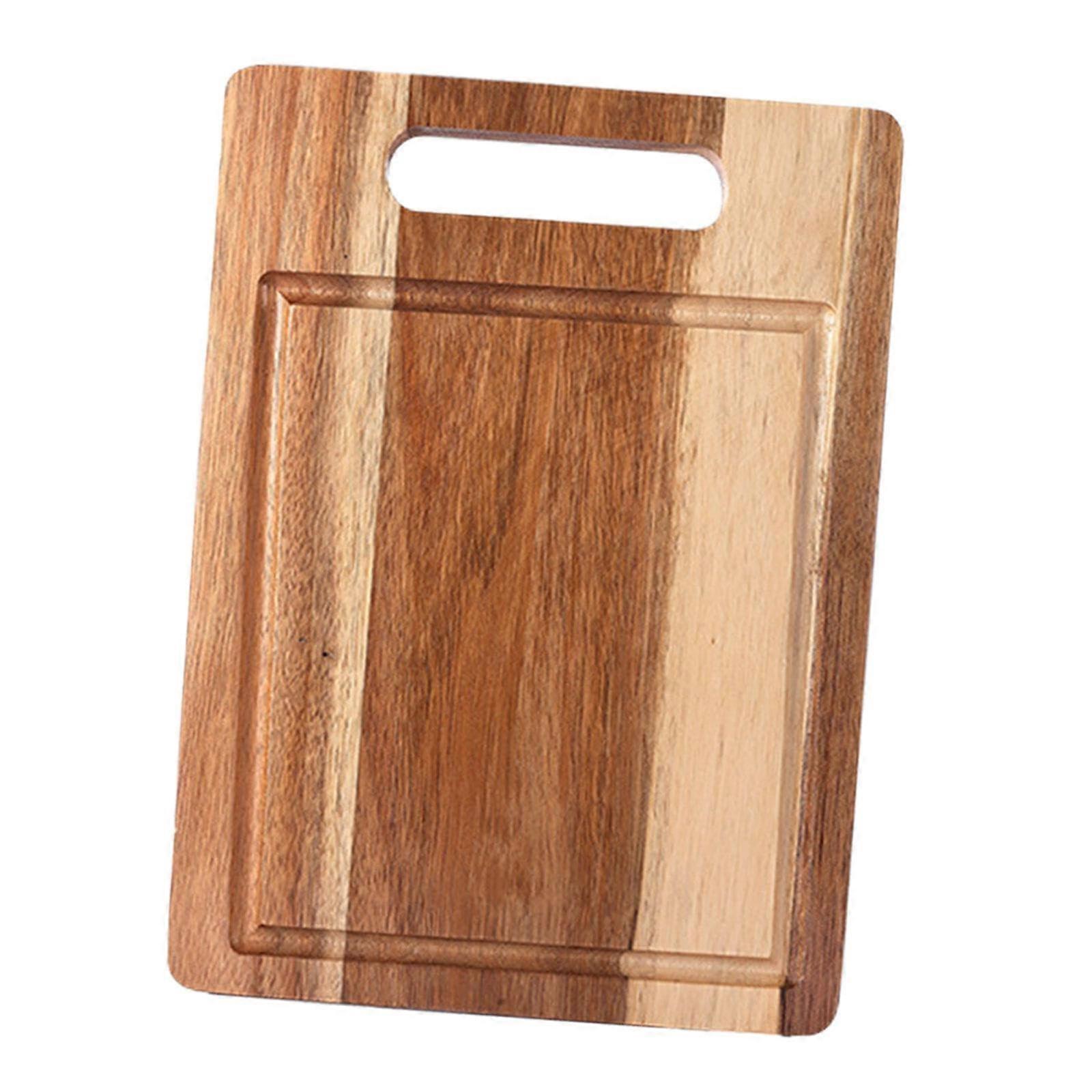 Wooden Chopping Board Rustic Serving Tray With Hanging Hole For Kitchen Countertop Smooth And Flat