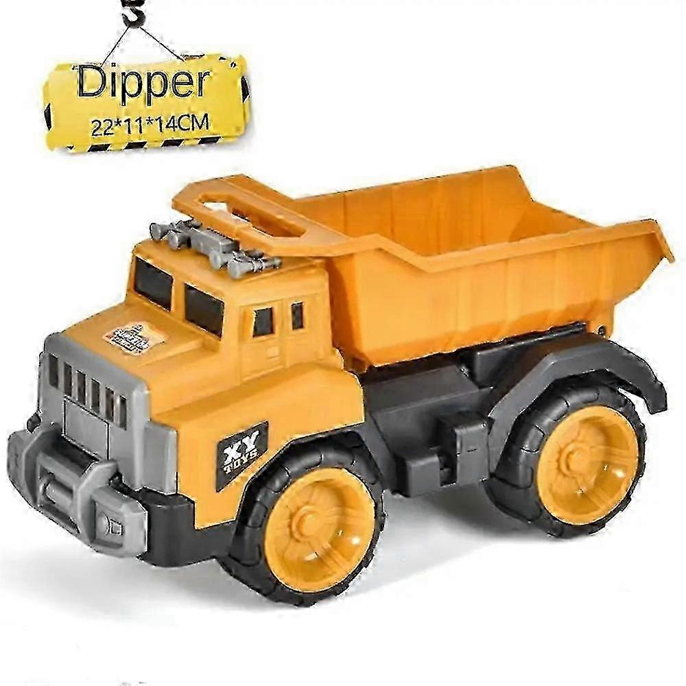 Children's Engineering Vehicle Toy Large Excavator Inertia Digger Dumper Boy Simulation Car Crane Model