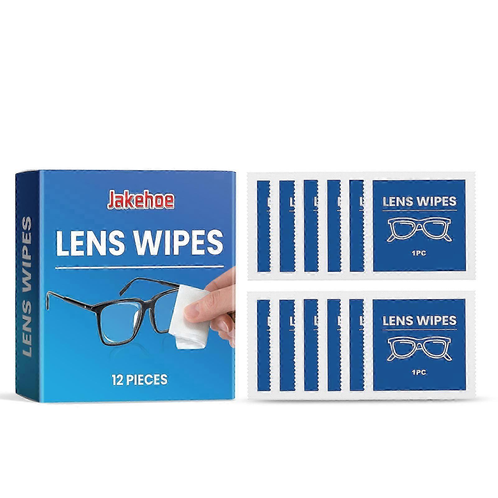 12 Pack Eyeglass Lens Wipes  Fast-Drying, Portable Cleaner for Stains & Smudges
