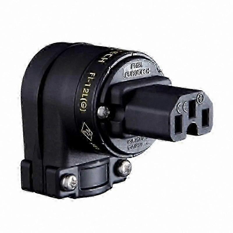 Premium Audio Power Connector with L-Shaped Elbow for High-End Cables and Superior Sound Quality Schuko Plug Design