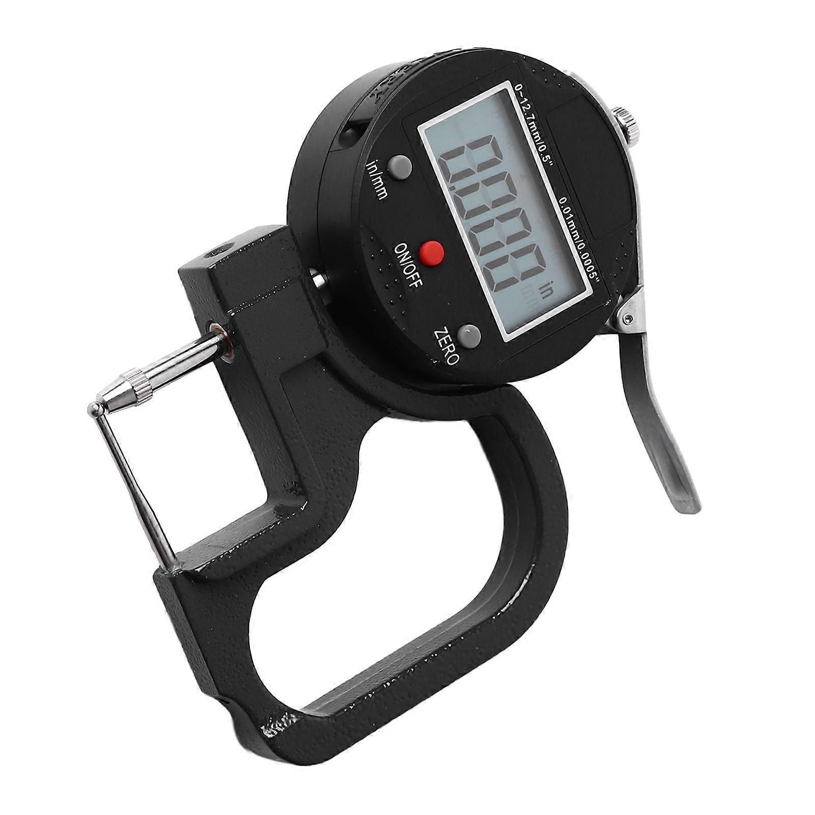 Thickness Meter Digital Display 0.0005 Inch Resolution High Accuracy Multifunctional Thickness Measuring Tool