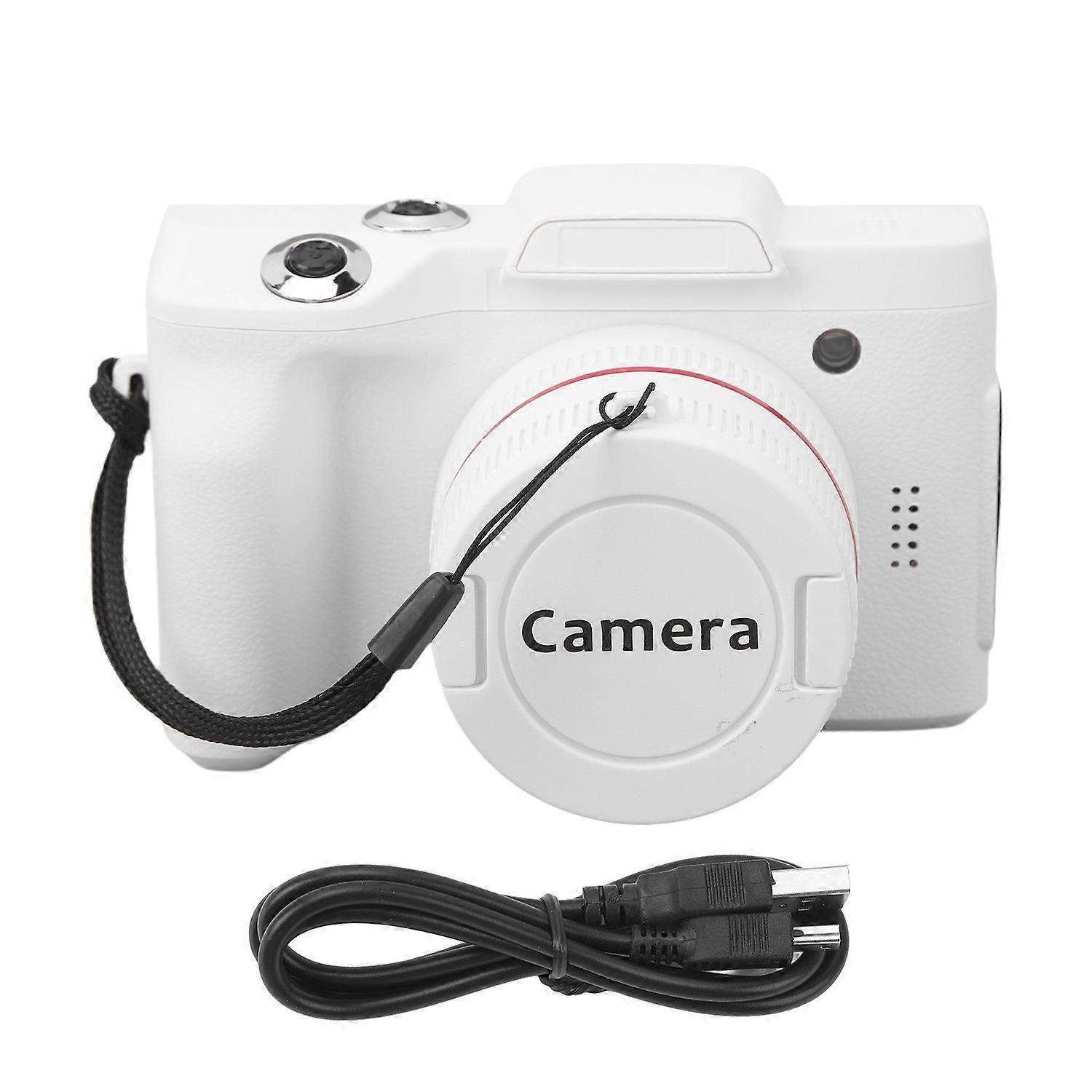 Digital Camera HD 16MP White Color Multi Axes Stabilization Smart Beginner Vlogging Camera