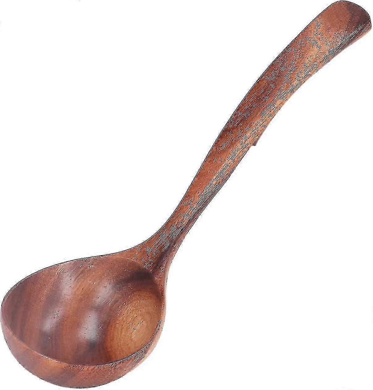 Wooden Ladle Spoon with Long Handle: Kitchen Tool for Cooking & Serving With Ease