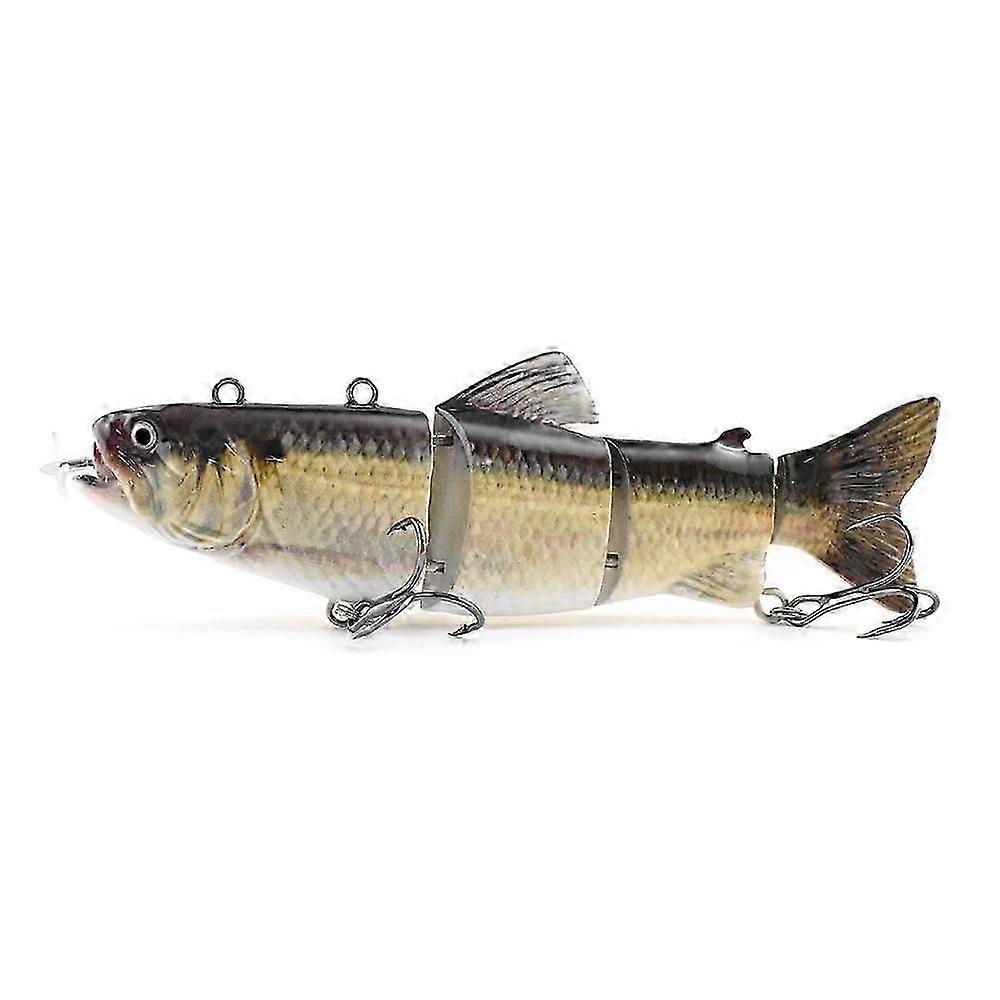 Lure Wobbler zum Angeln 4-Segmente Swimbait Wiederaufladbarer Köder Crankbait Blinkendes LED-Licht Roboter-Angelköder
