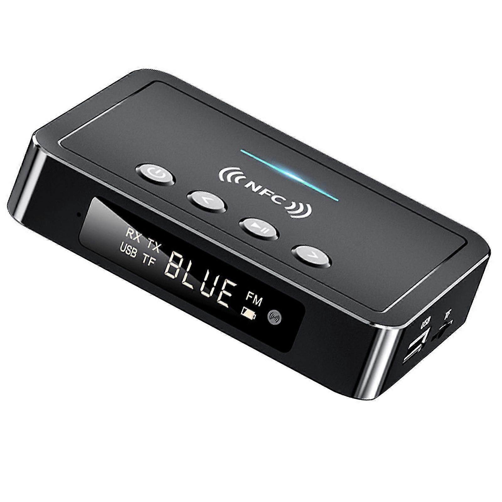 Bt 5.0 Transmitter Receiver Wireless 3.5mm Adapter Aux Nfc To 2 Rca Audio