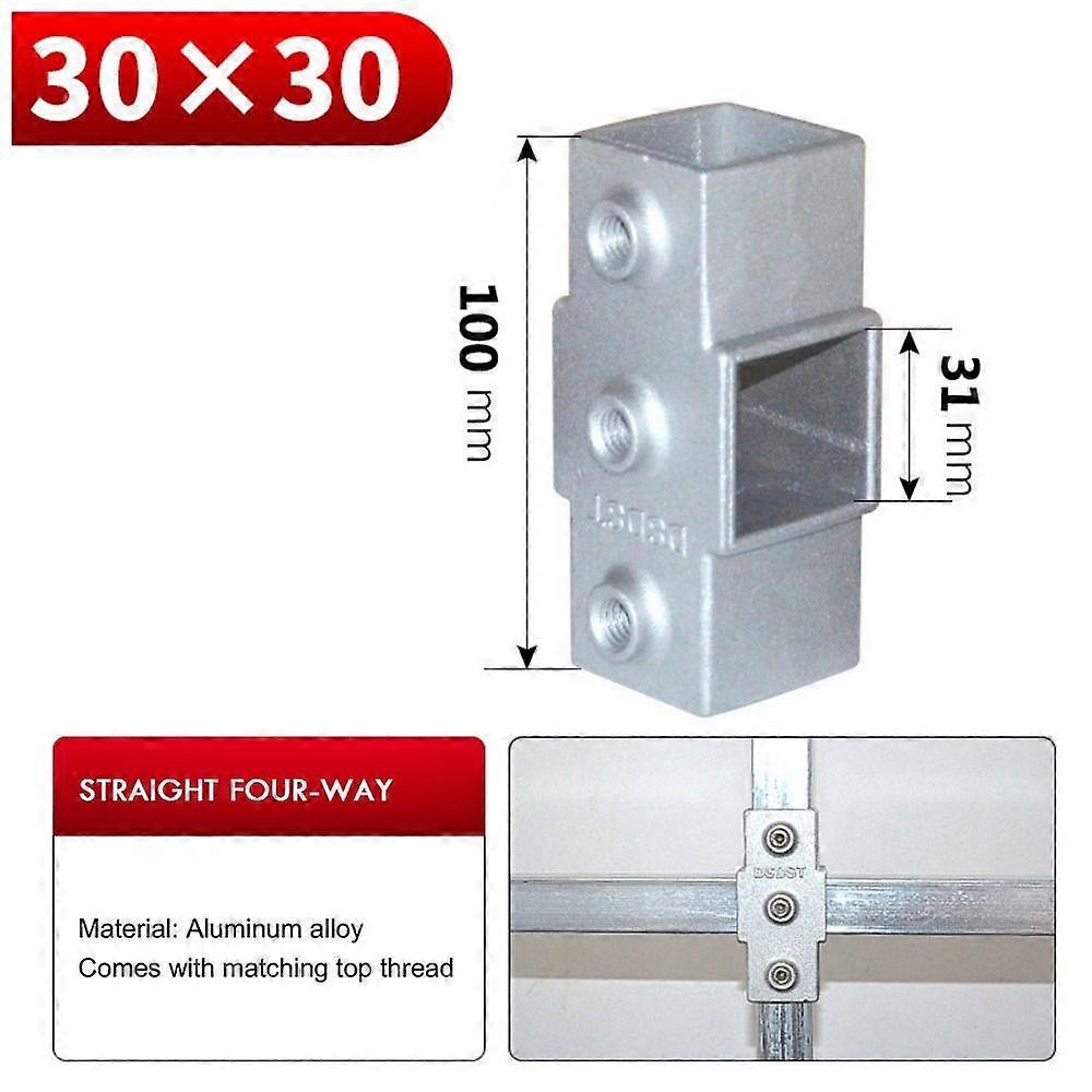 Aluminum Alloy Aluminum Alloy Elbow Connector Accessories Pipe Fixed Joint Rack Three-way Square