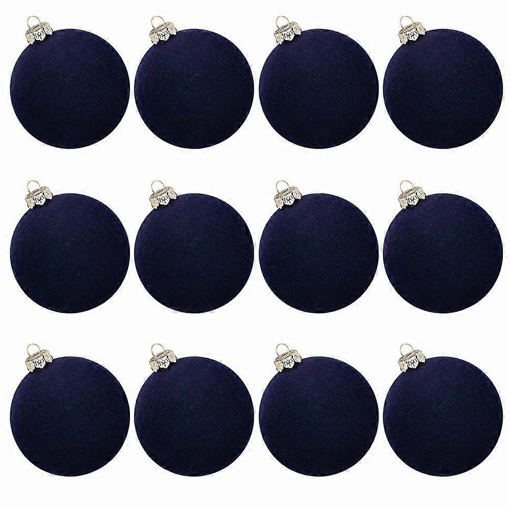 Samt-Weihnachtskugeln, 12er-Set, für eine festliche Atmosphäre