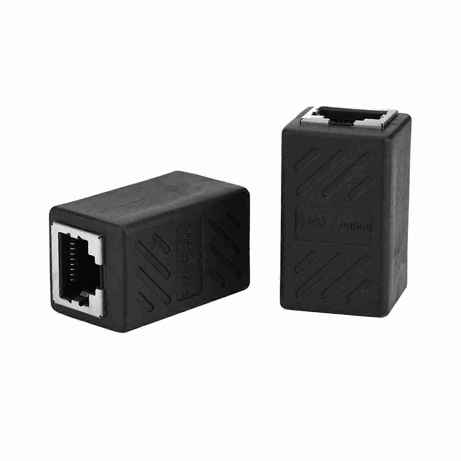 2PCS RJ45 Female to Female Network LAN Adapter Coupler Ethernet Network Extender Connector